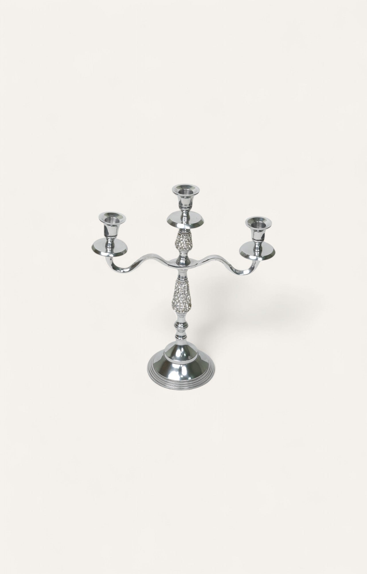 Victorian 3-Arm Crystal Candle Holder