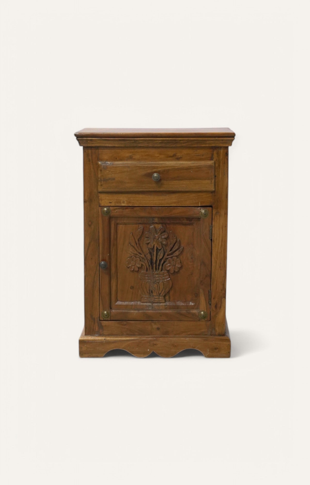 Flora Hand-Carved Wooden Cabinet
