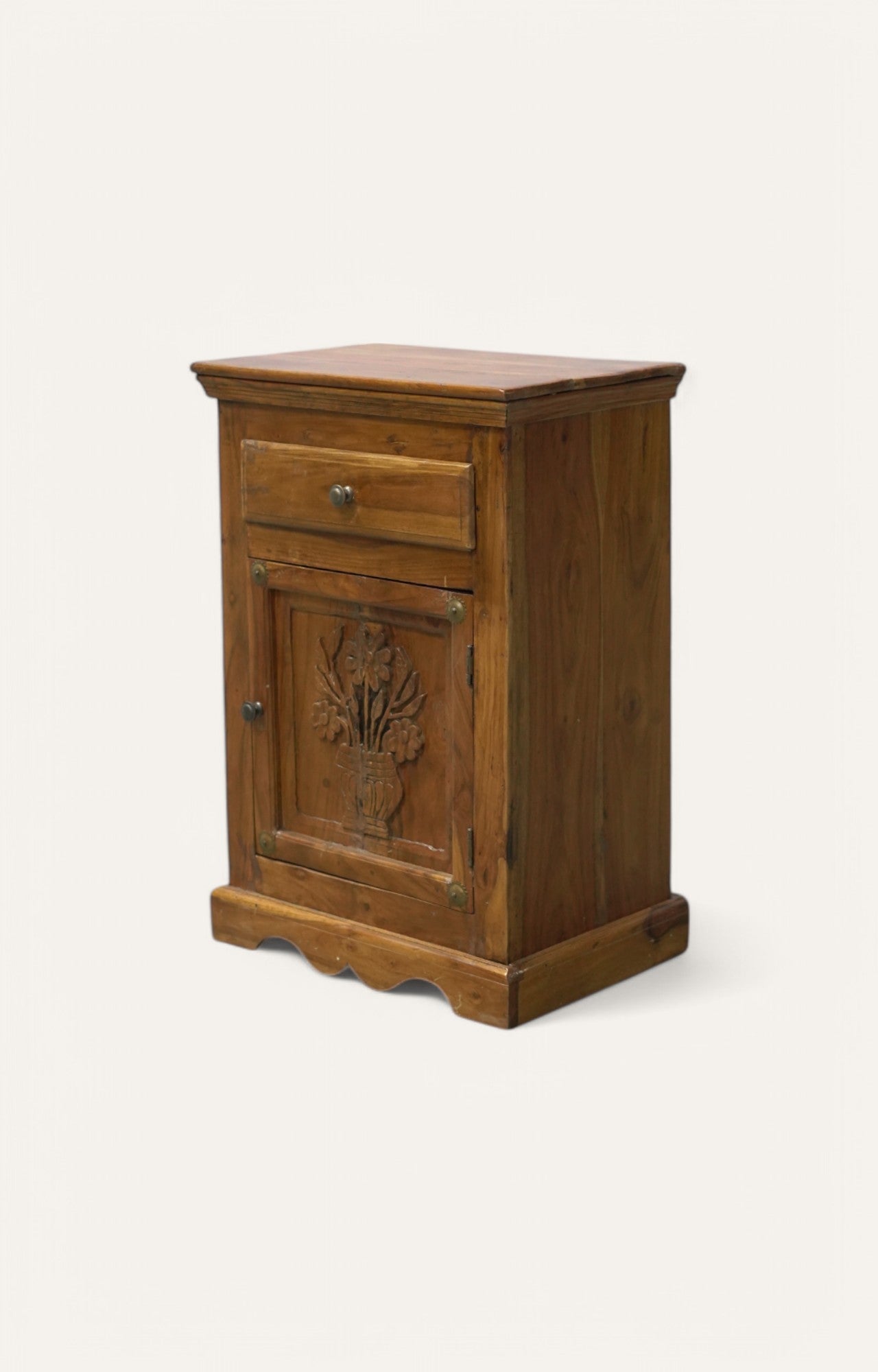 Flora Hand-Carved Wooden Cabinet