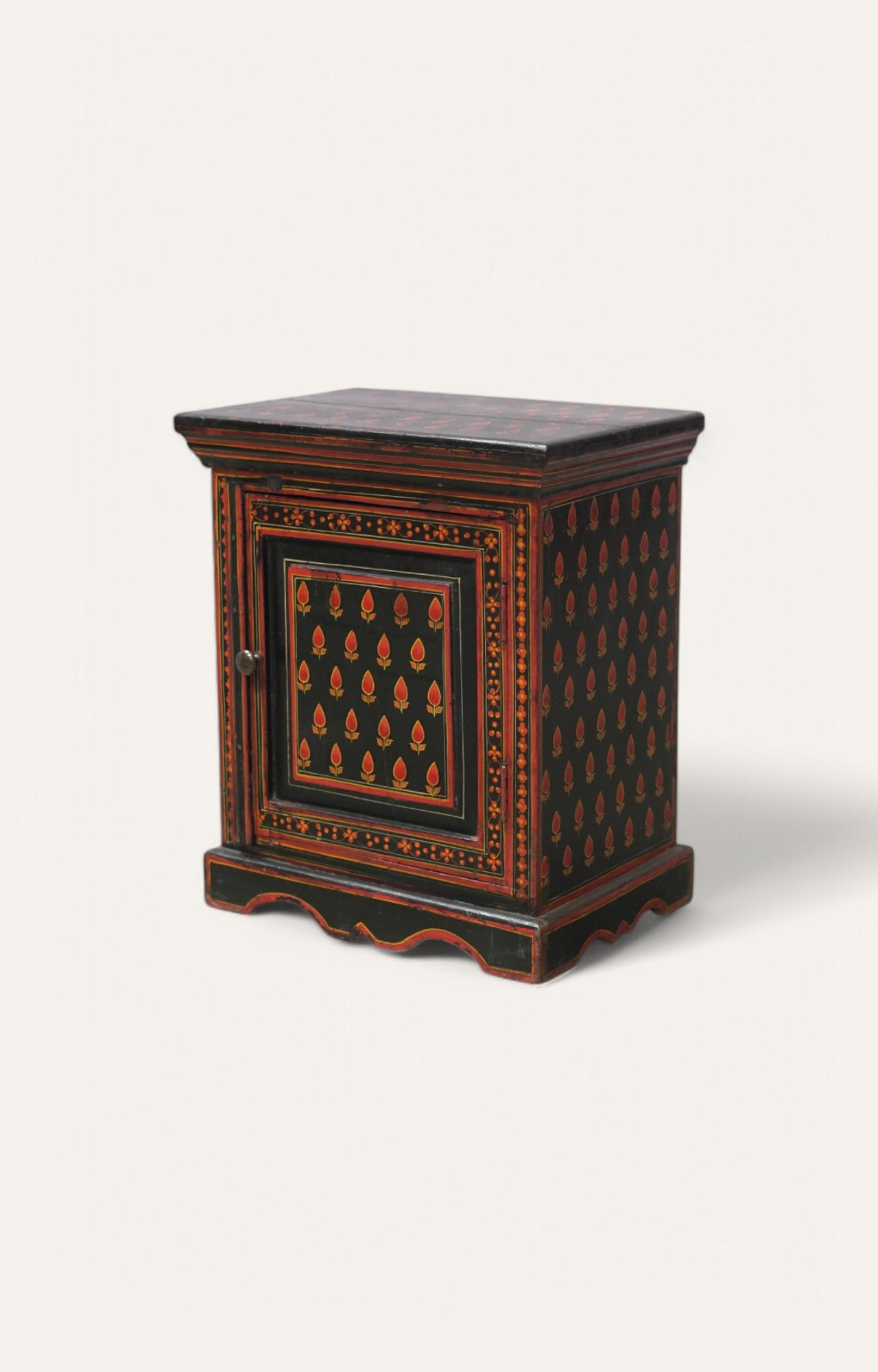 Maharaja Hand-Painted Wooden Cabinet
