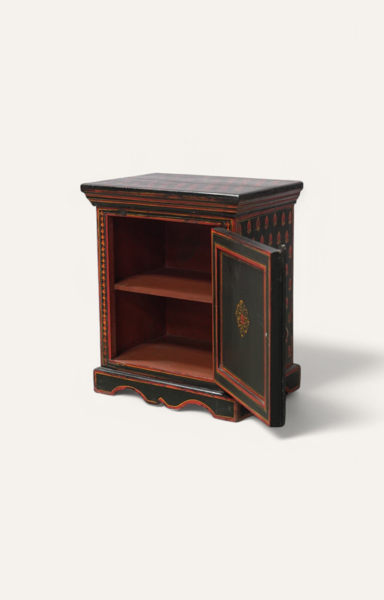 Maharaja Hand-Painted Wooden Cabinet