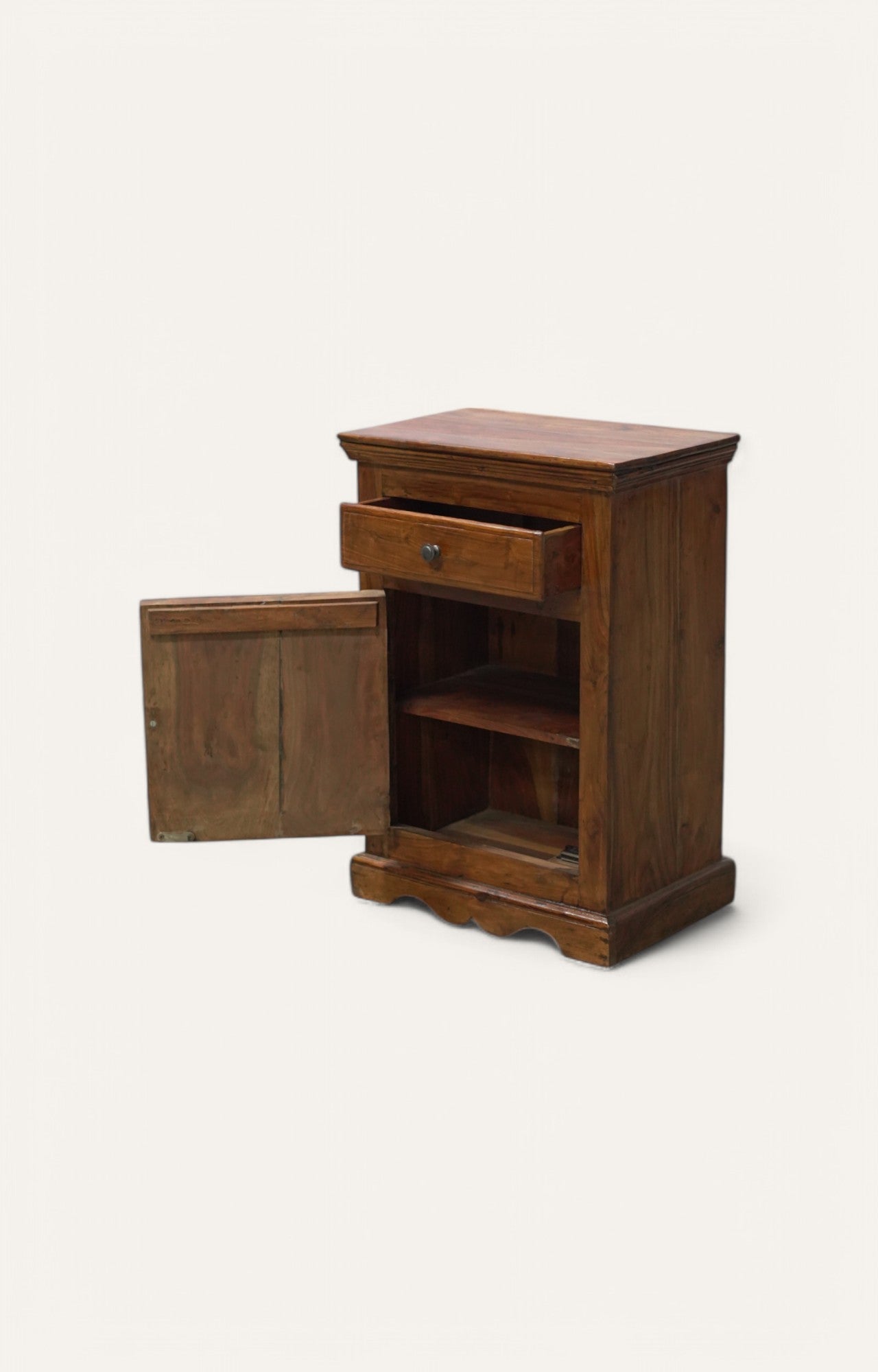 Horse Hand-Carved Wooden Cabinet