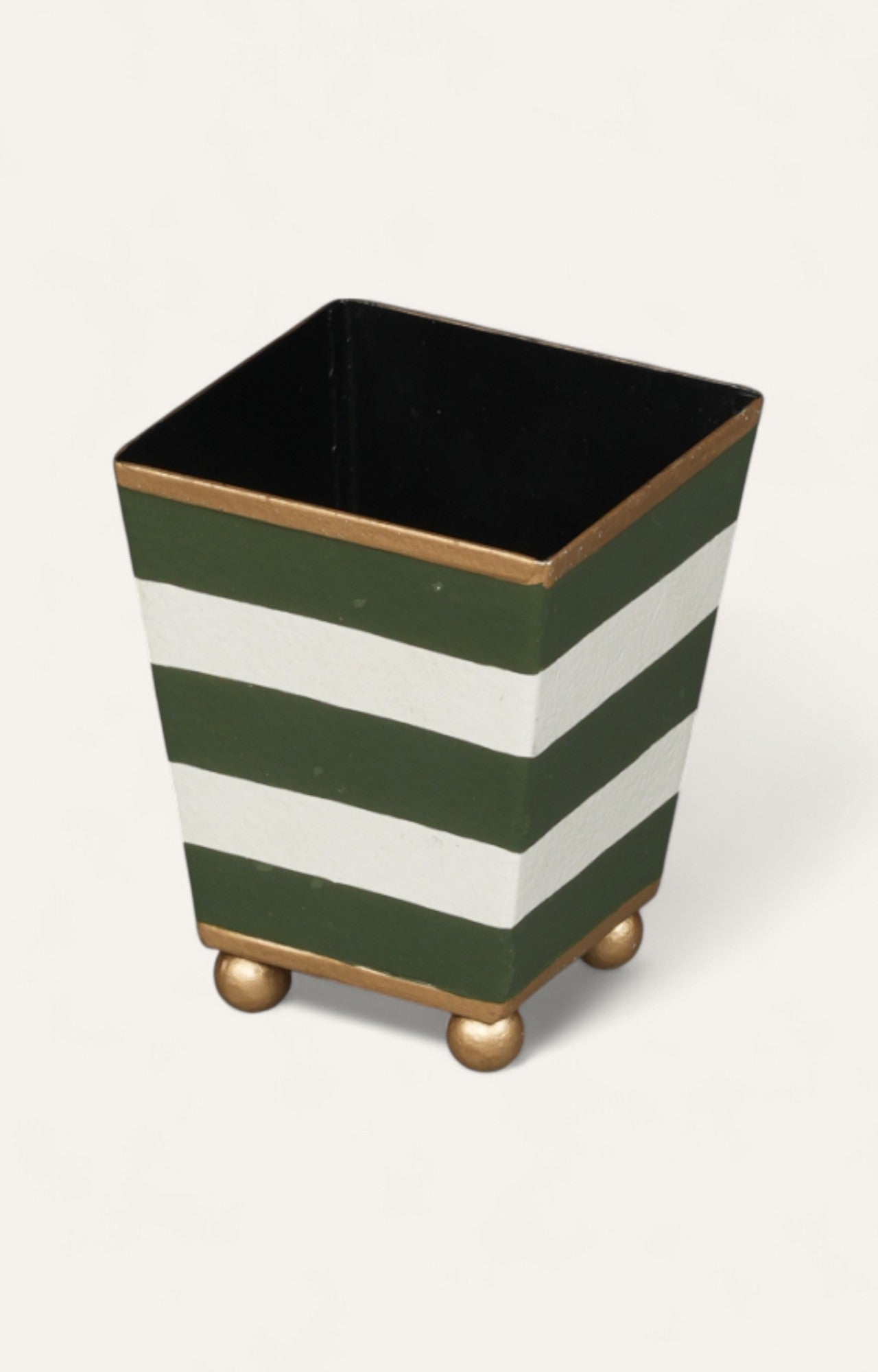 Striped Ceramic Bath Accessory Set of 3