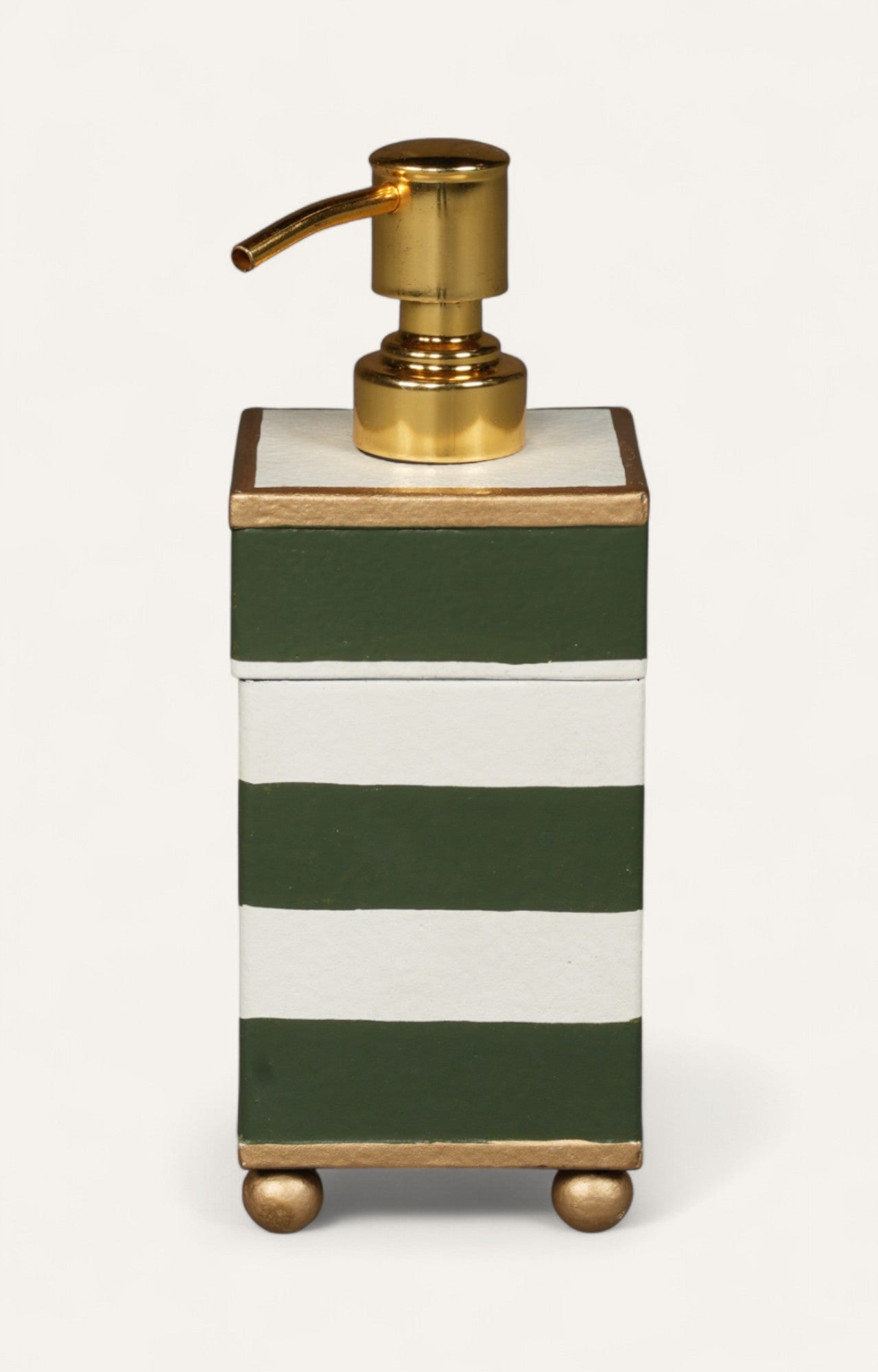 Striped Ceramic Bath Accessory Set of 3