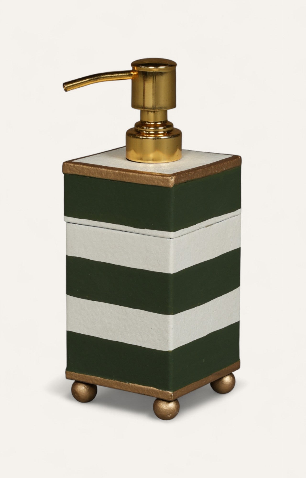 Striped Ceramic Bath Accessory Set of 3