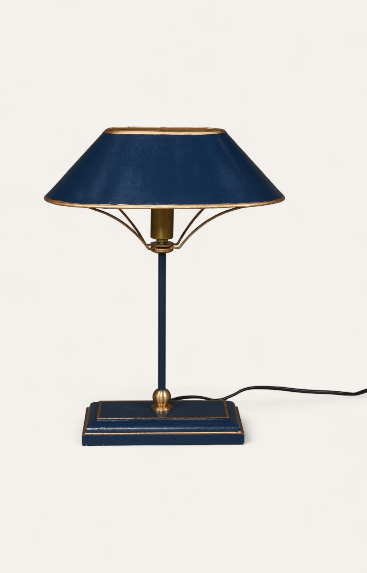 Navy Blue and Gold Table Lamp