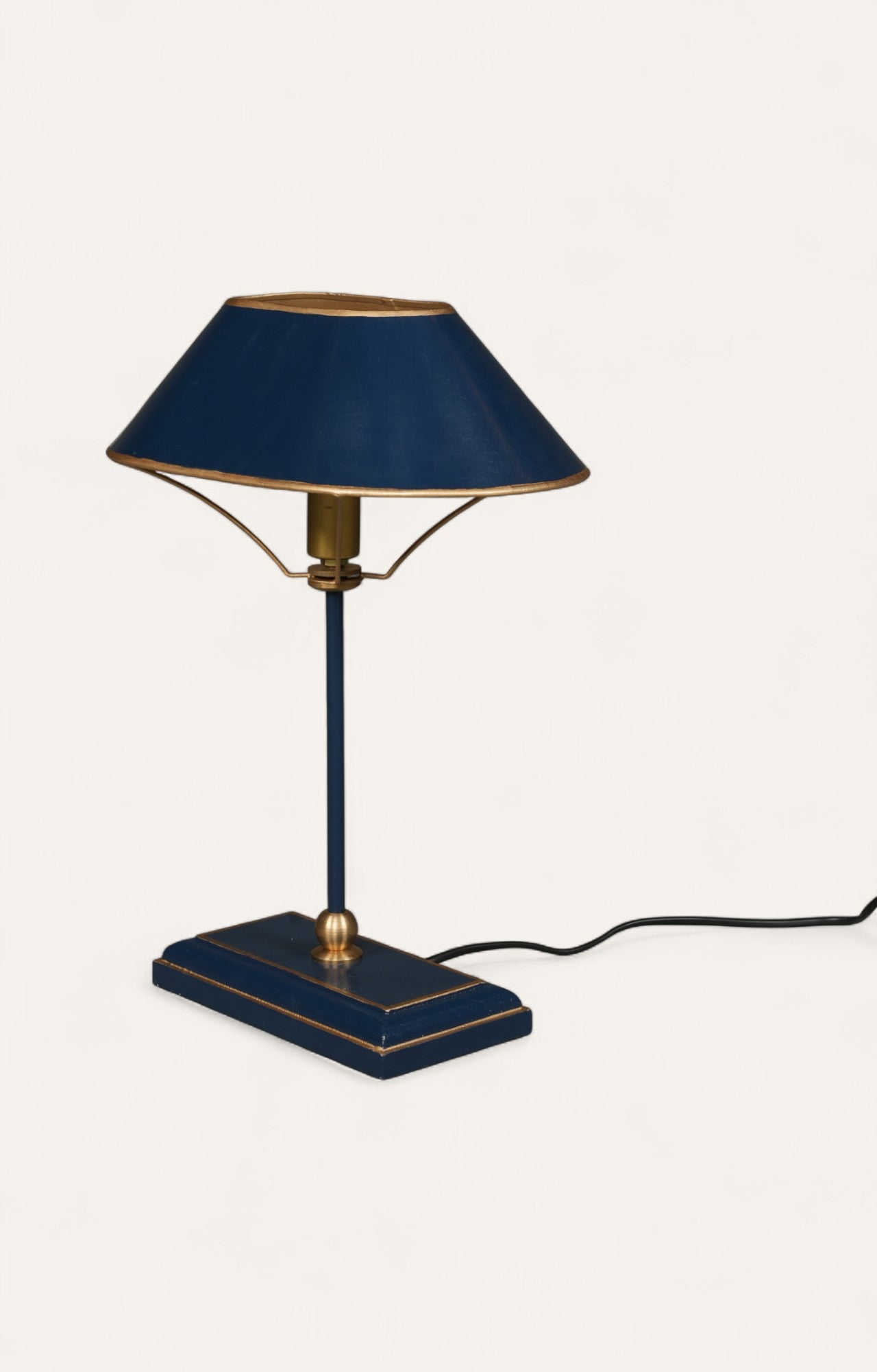 Navy Blue and Gold Table Lamp