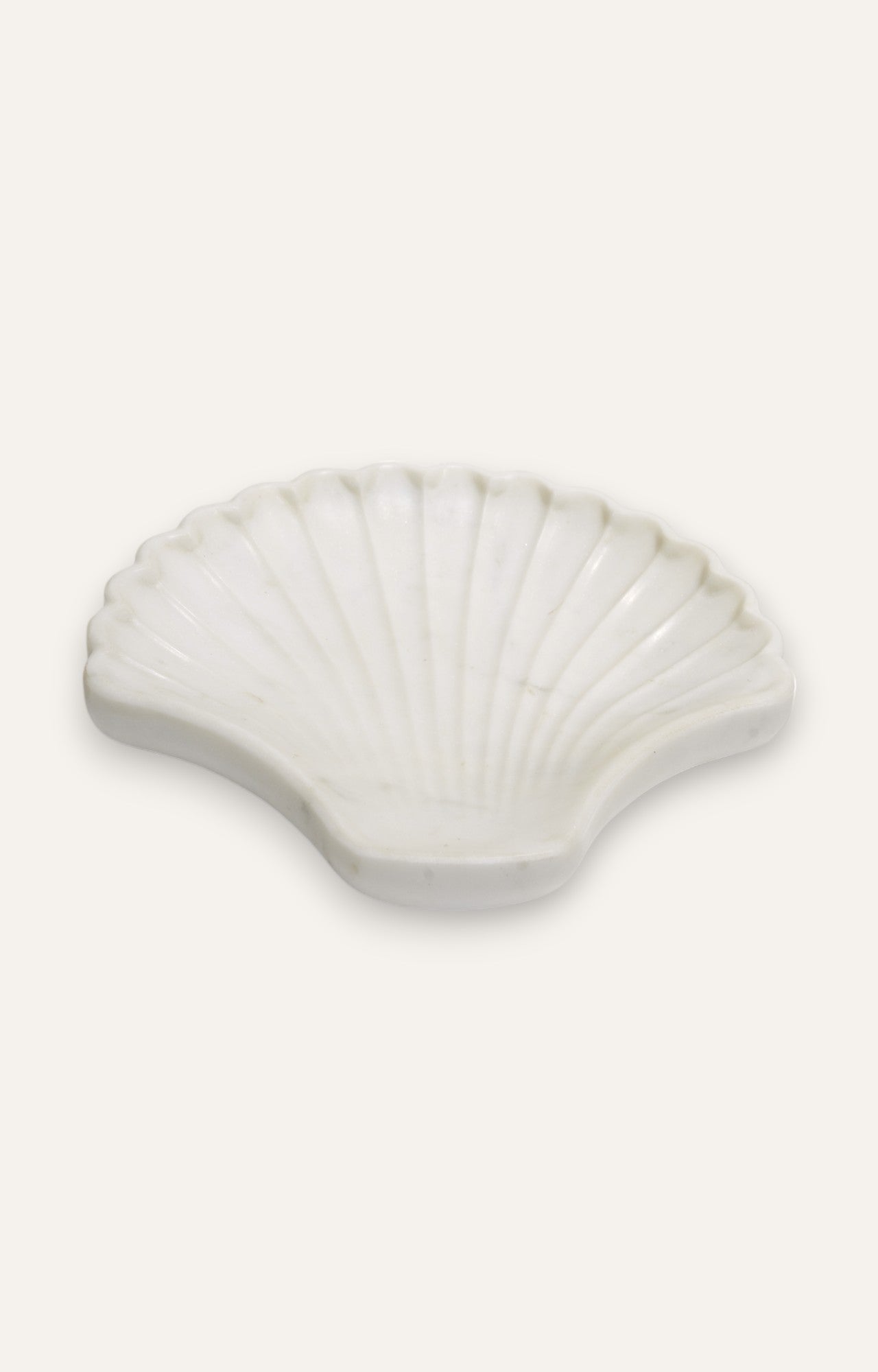 White Marble Fluted Platter