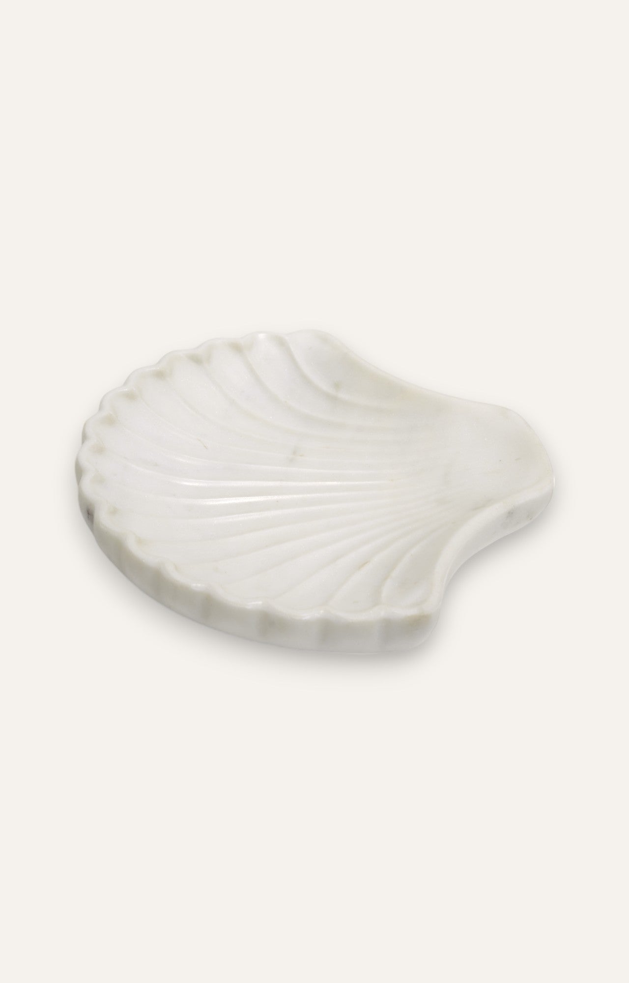White Marble Fluted Platter
