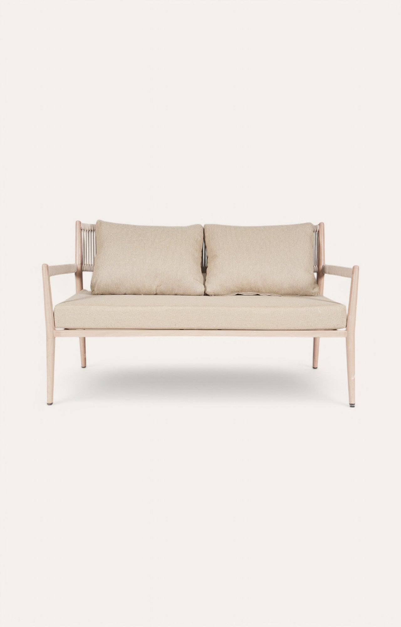 Rustic Metal with Nylon Rope 2 Seater Outdoor Sofa