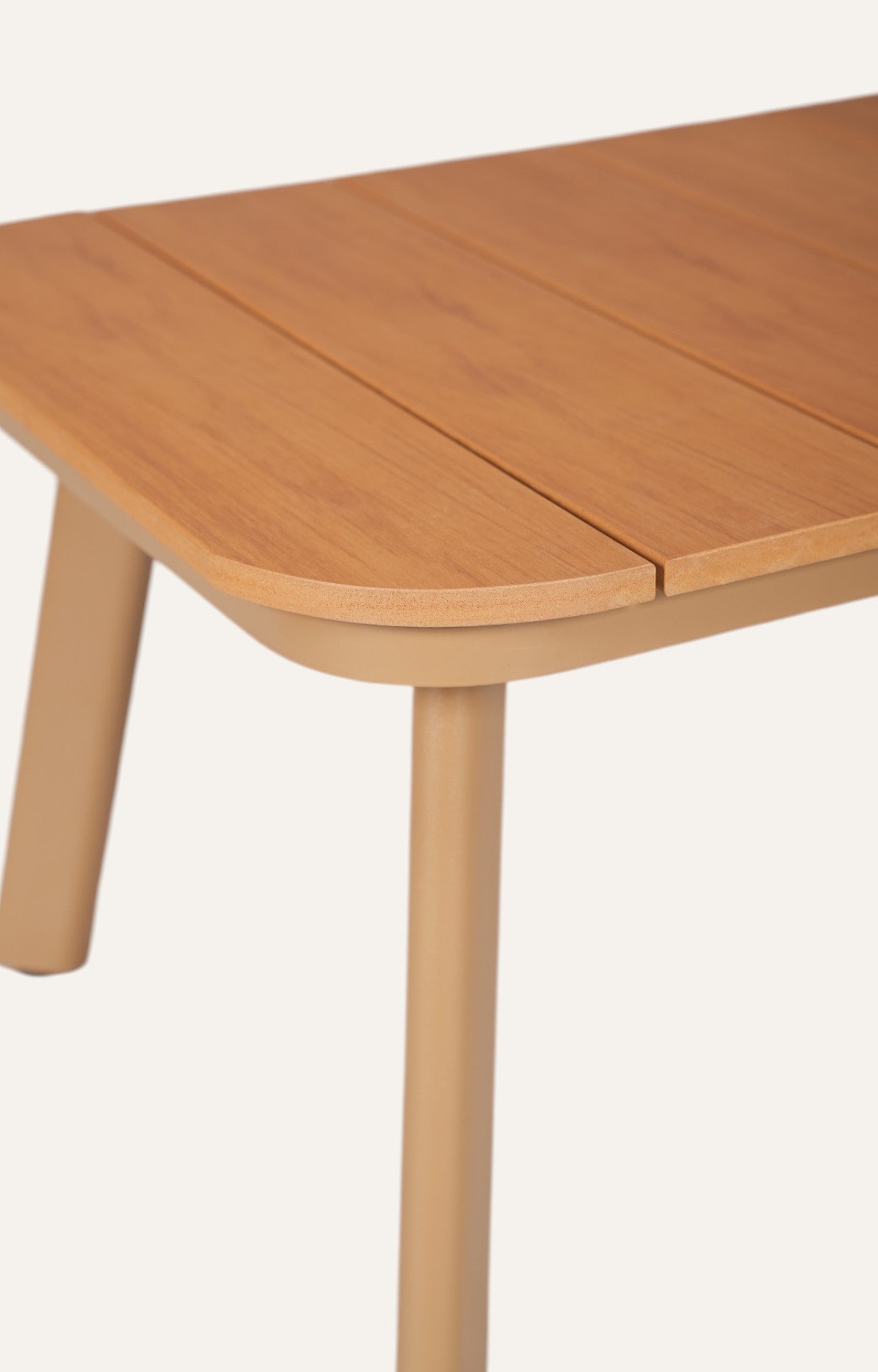 Boho Metal Outdoor Coffee Table with Wooden Top