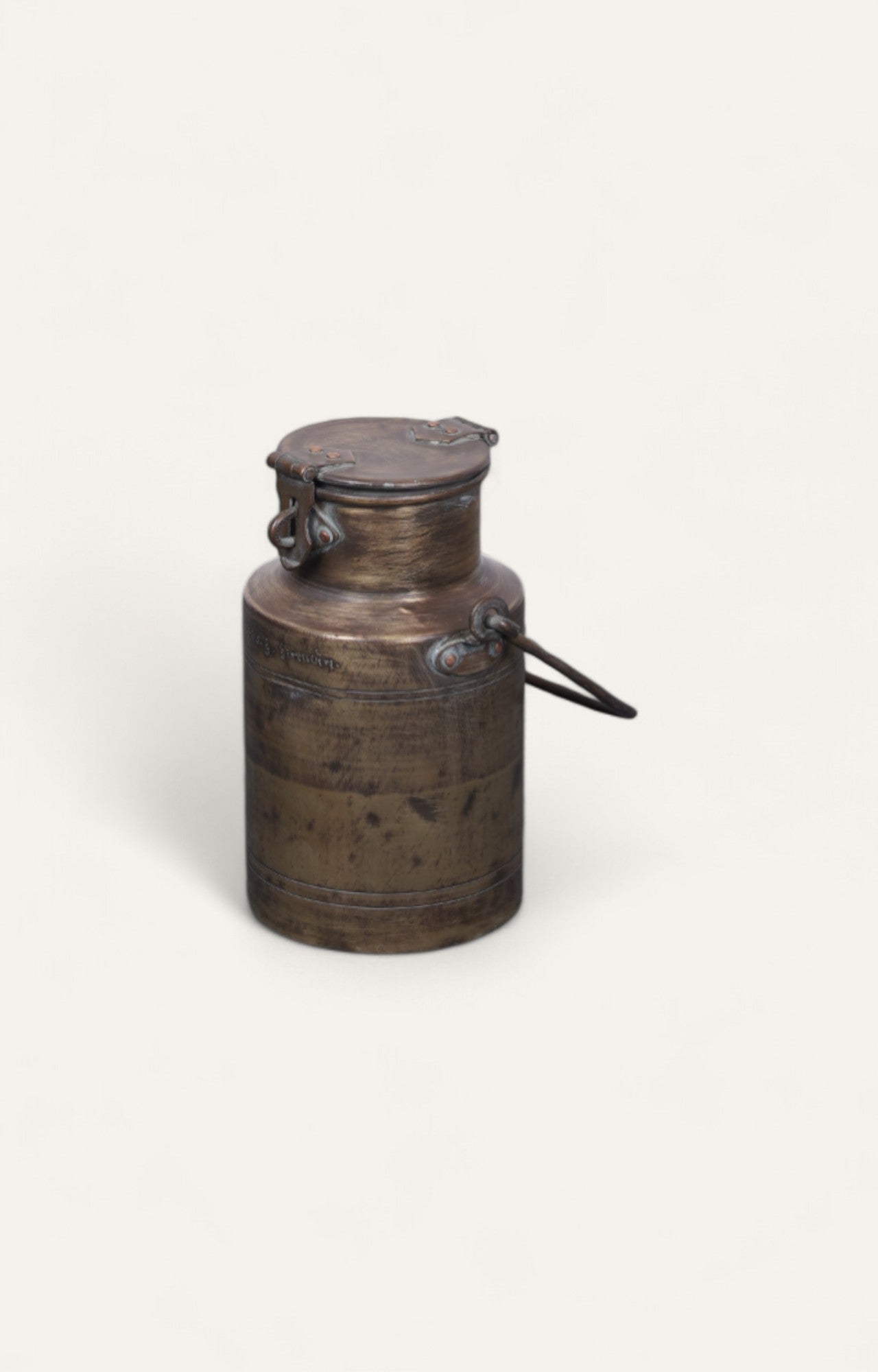 Vintage Solid Brass Kettle with Lid