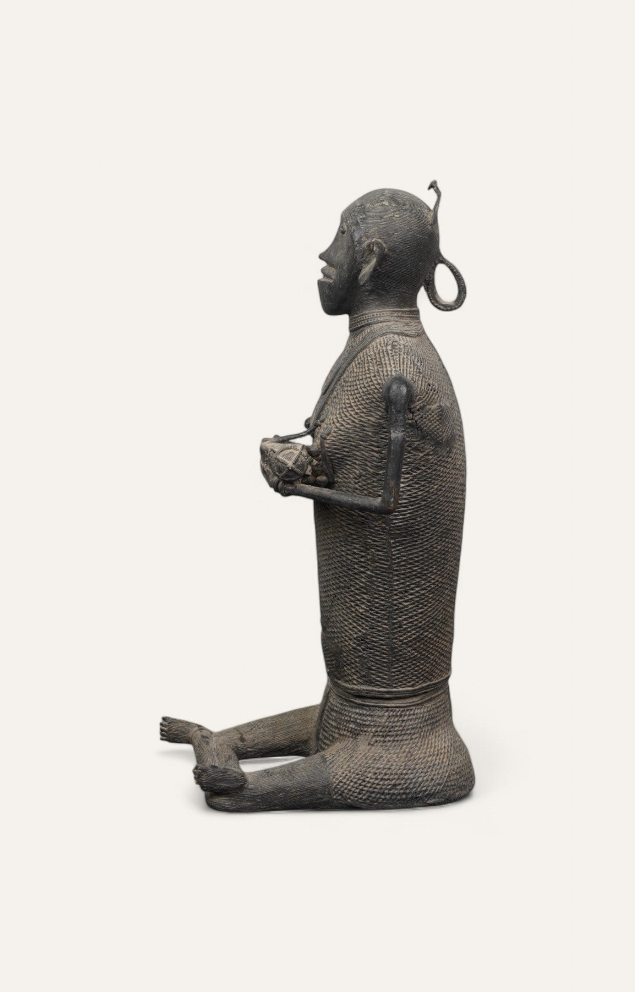 Vintage Tribal Lady Brass Sculpture