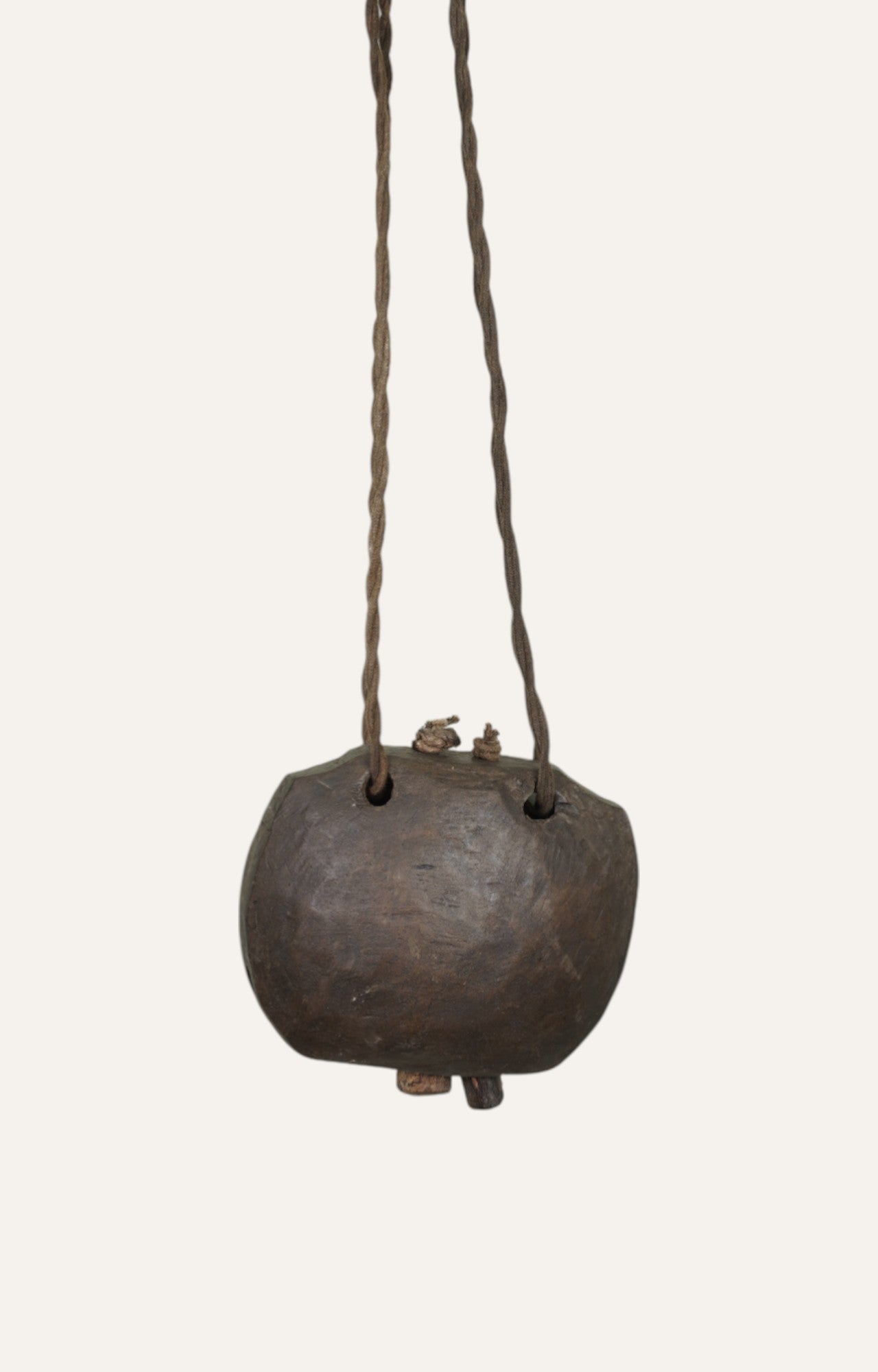 Petite Curved Wooden Bell with Rope