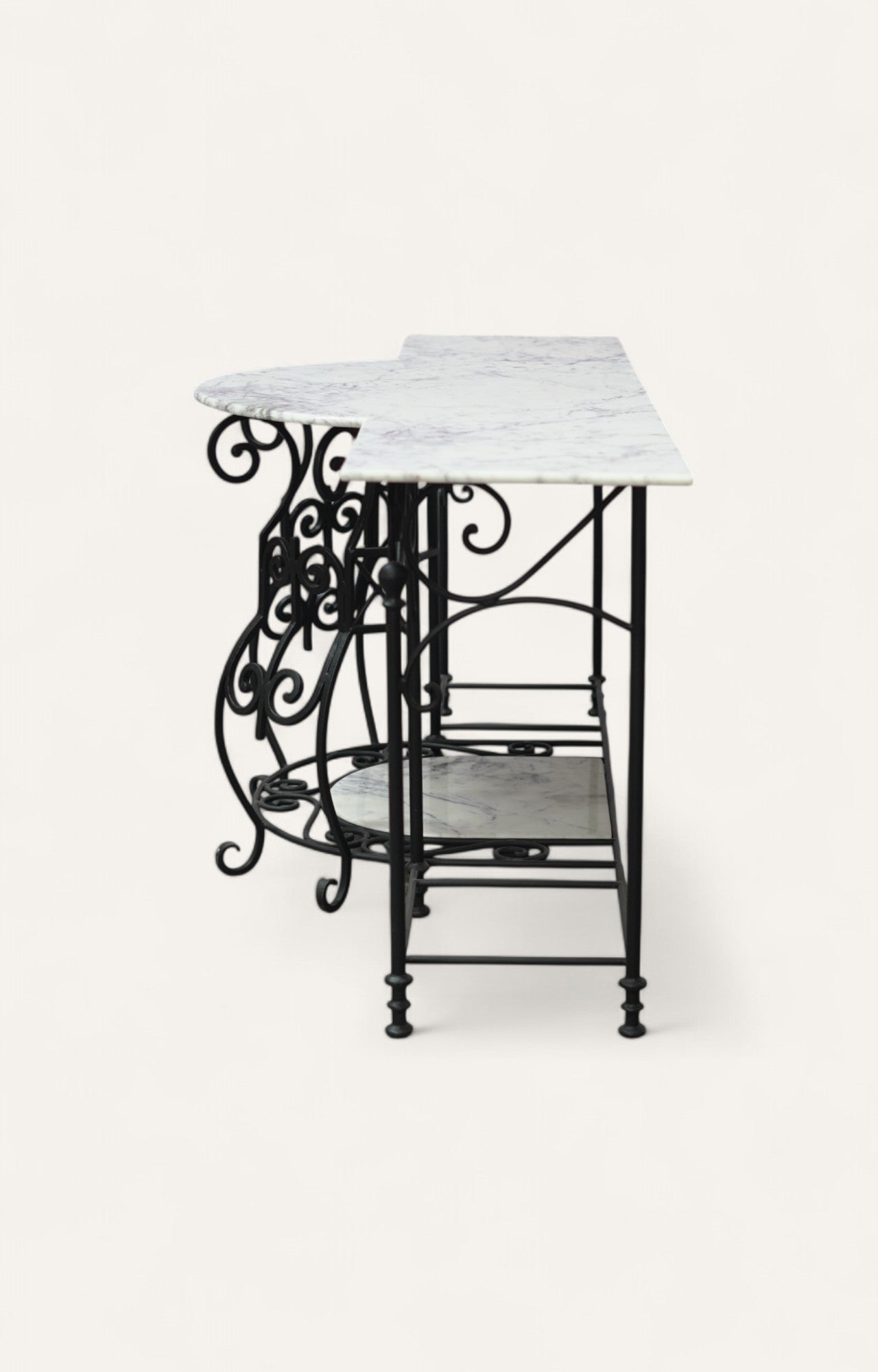 Iron Console Table With Marble Top