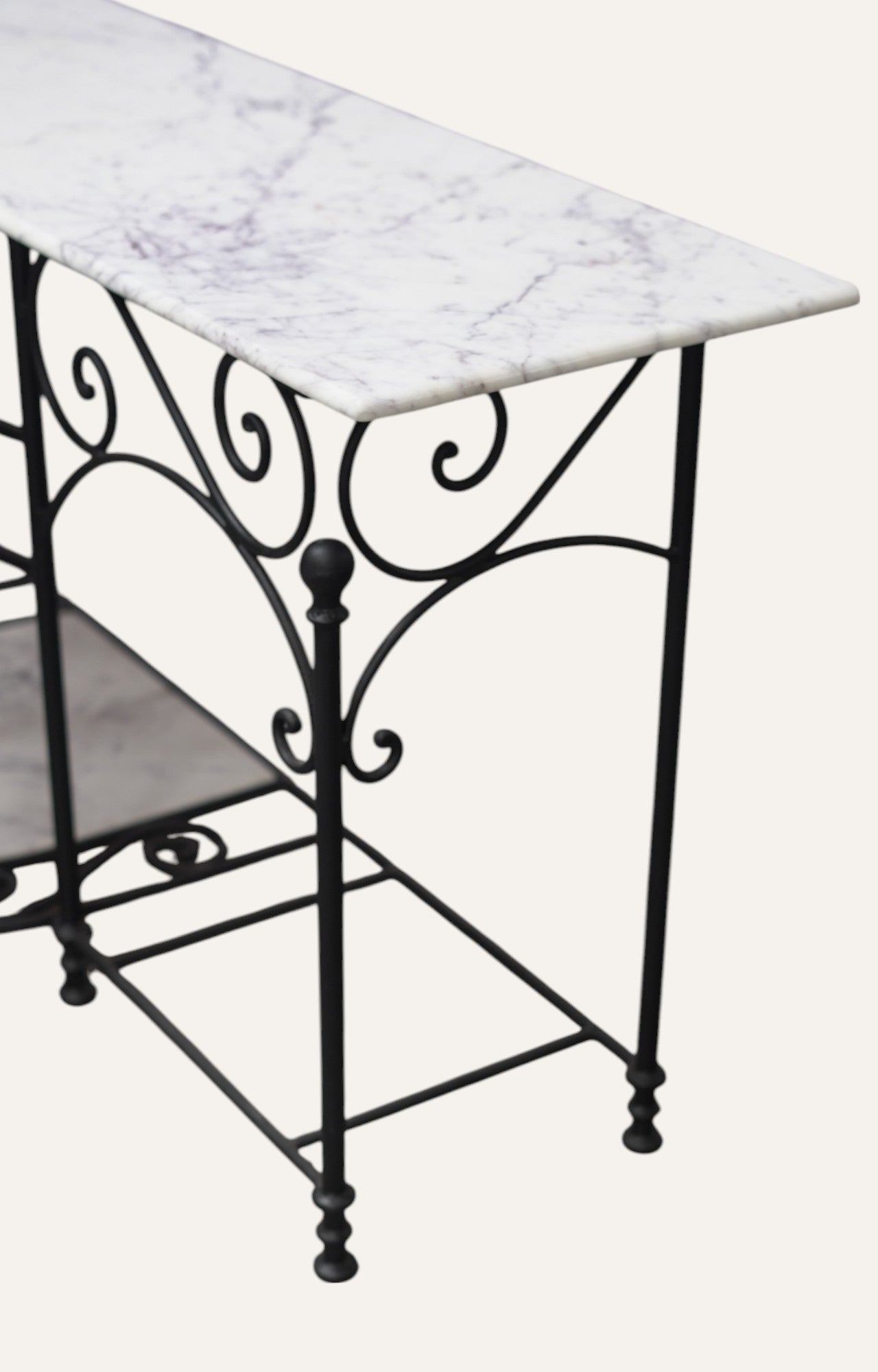 Iron Console Table With Marble Top