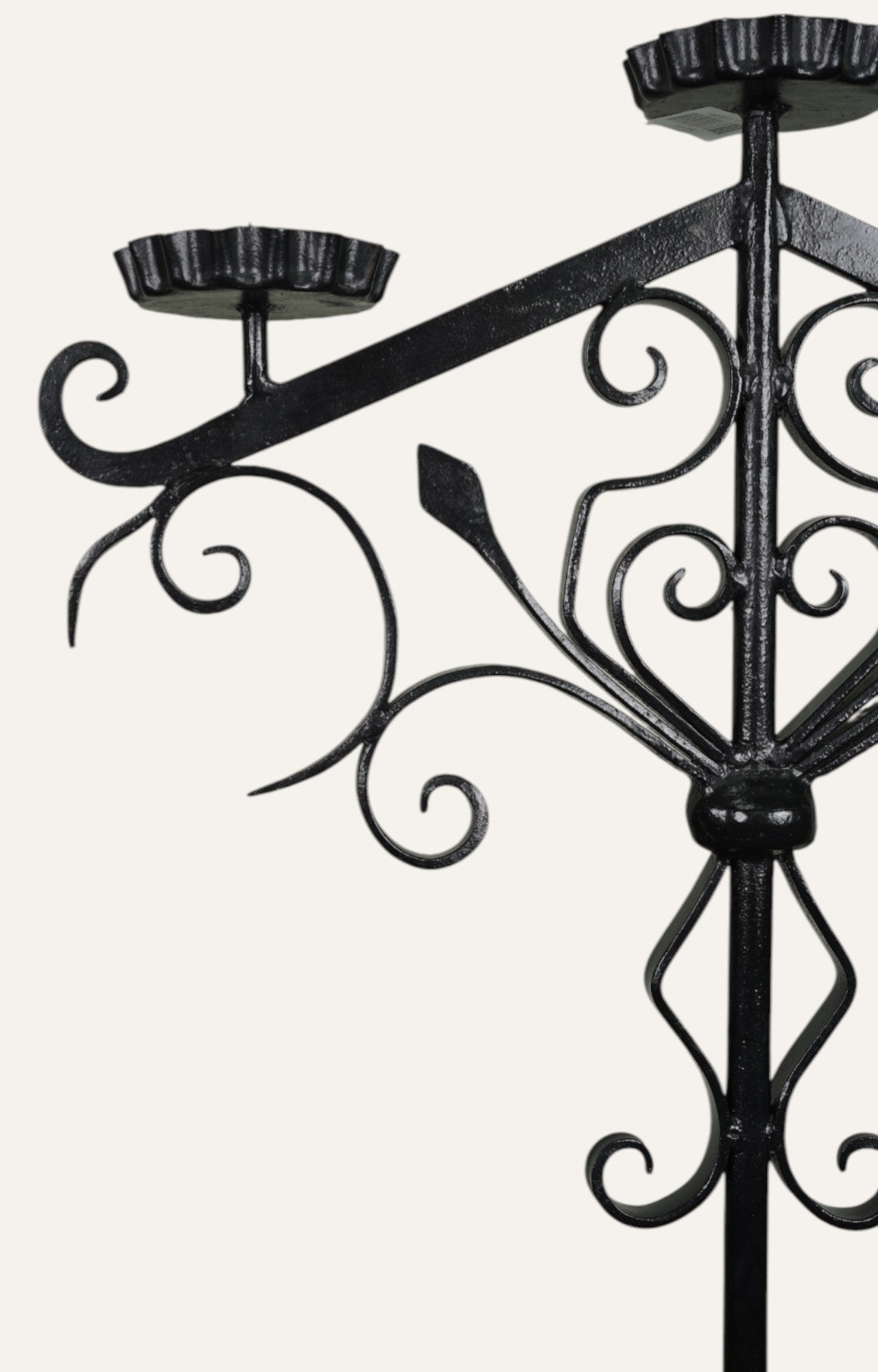 Grand Scrollwork Metal Candelabra