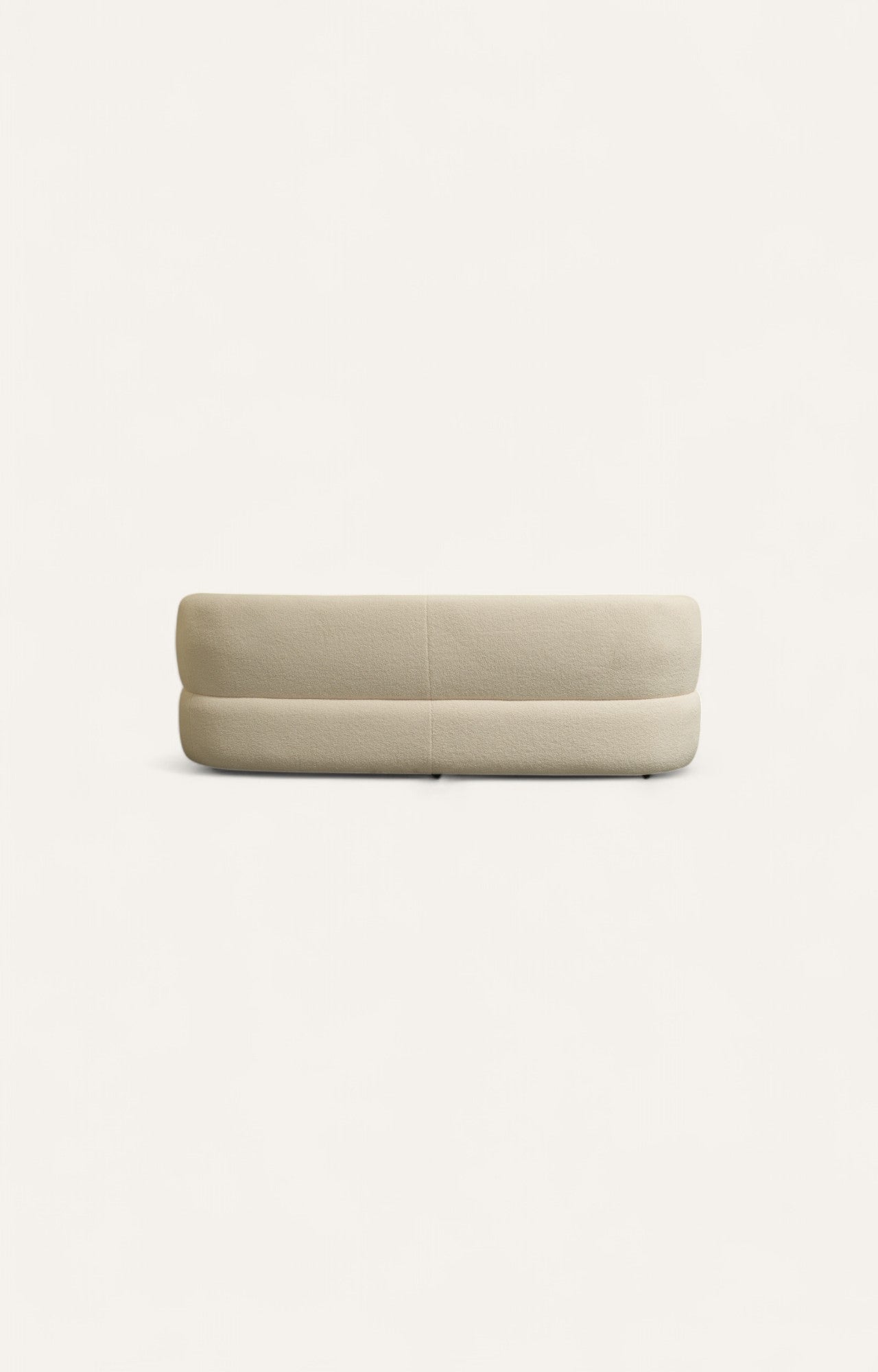 Crest Charm Curved Bouclé Sofa