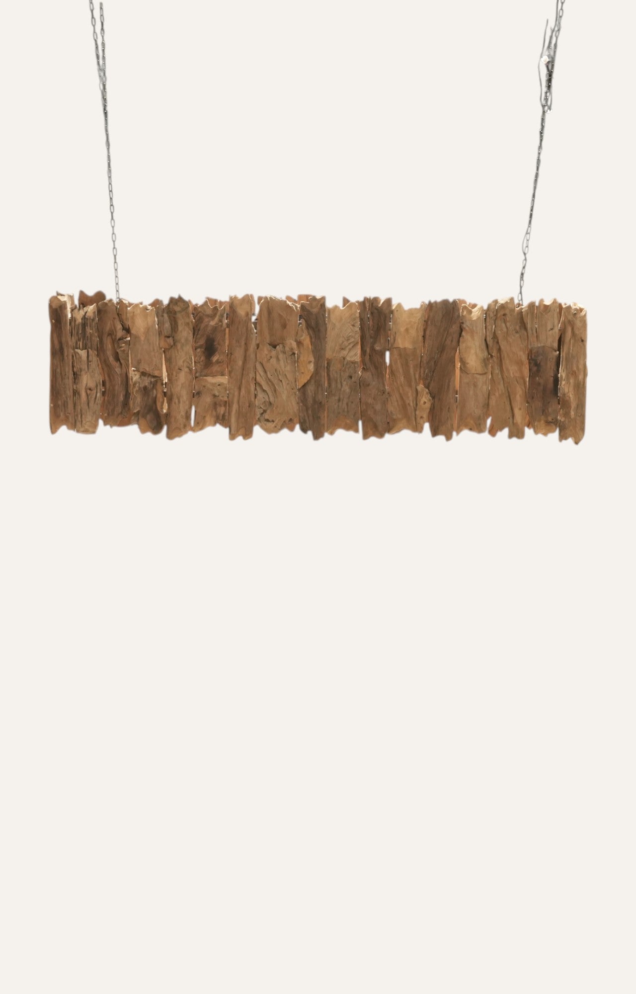 Horizontal Driftwood Chandelier in Reclaimed Teak