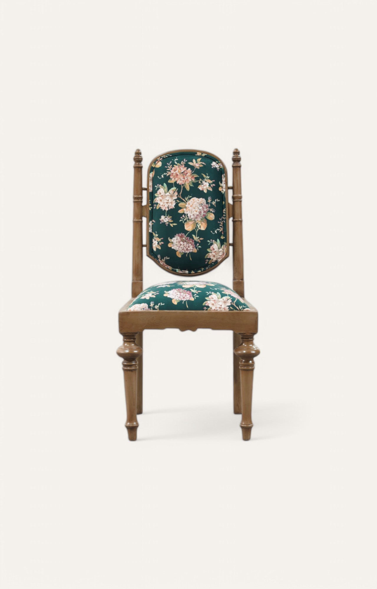 French Floral Upholstered Low-Seated Chair