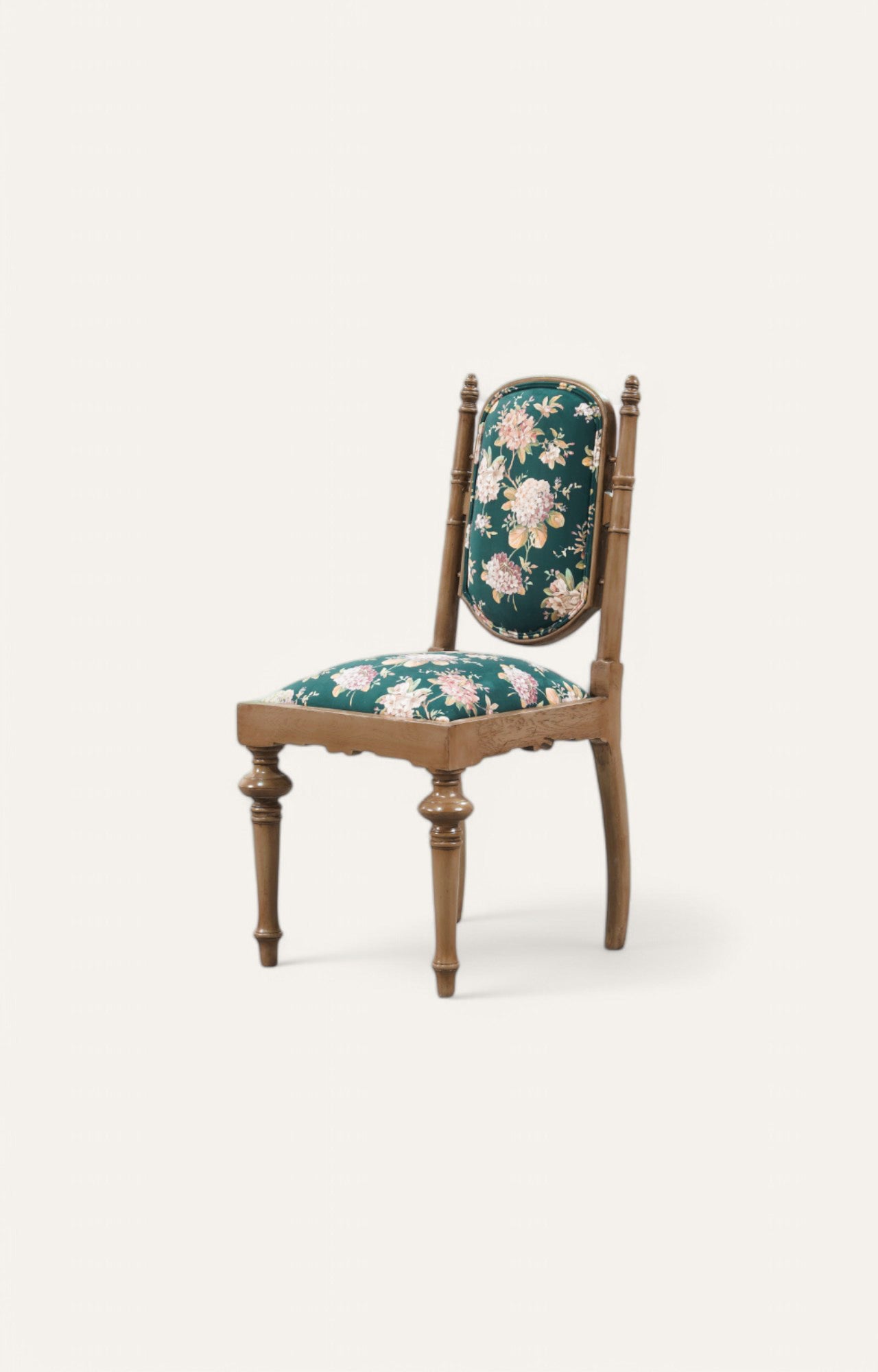 French Floral Upholstered Low-Seated Chair