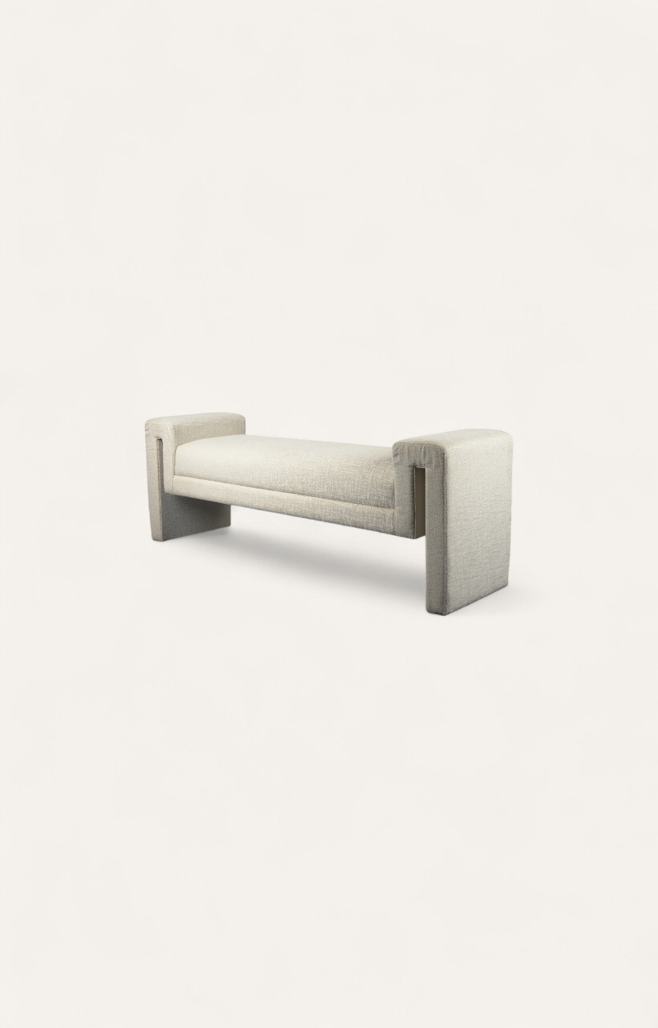 Modern Boucle Upholstered Bench