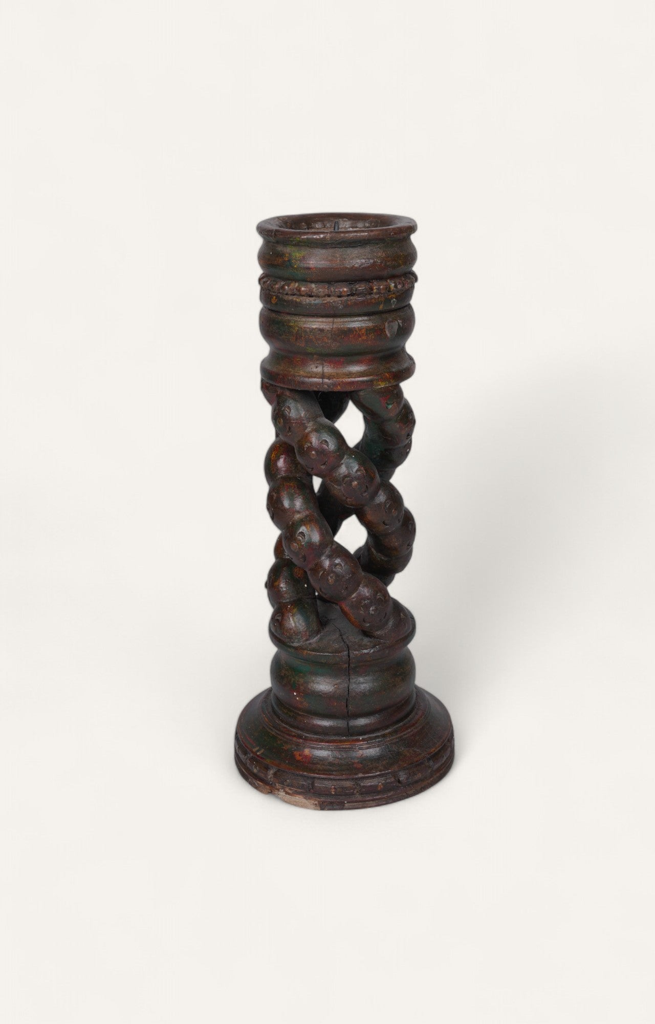 Twist wood Table Candle Stand