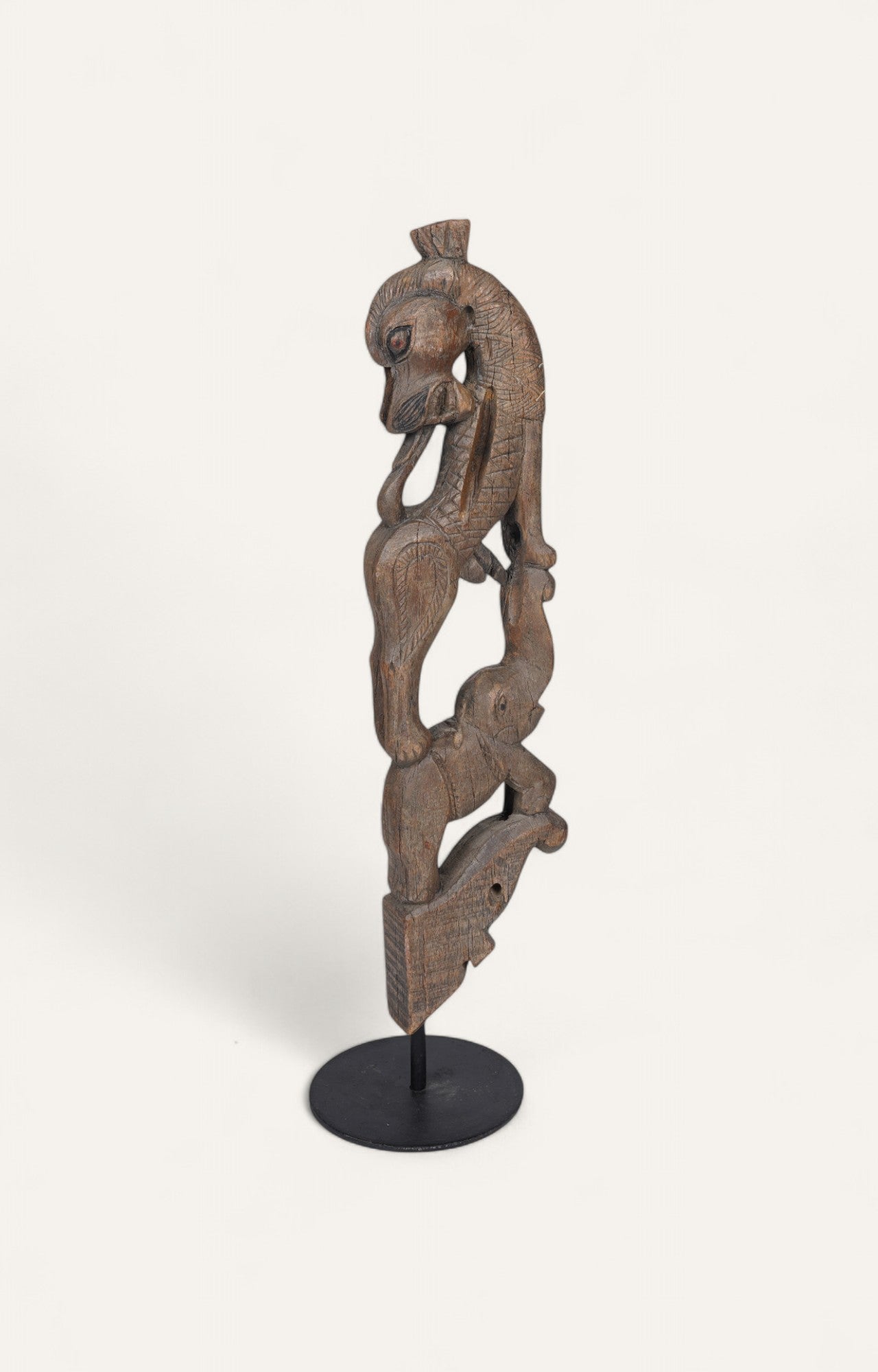 Mythical Animal & Elephant Totem Carving