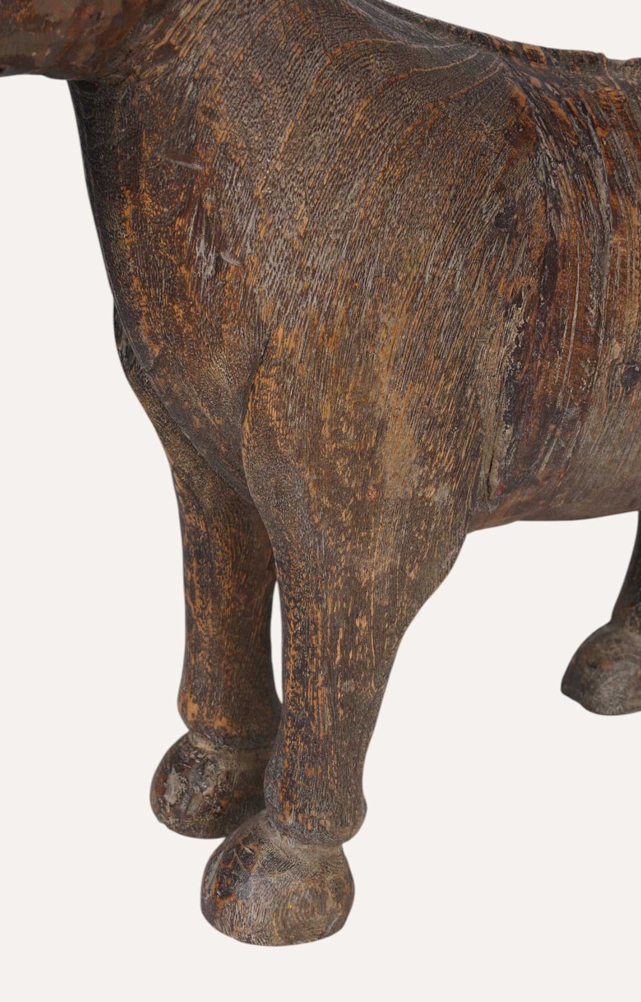 Teak Horse (or Giraffe) Figurine in Standing Posture