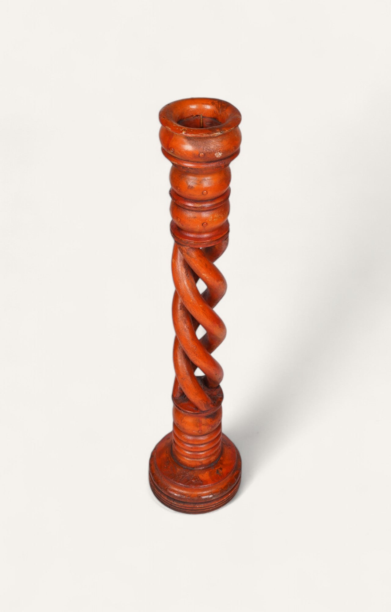 Barley Twist in Terracotta: Candle Holder