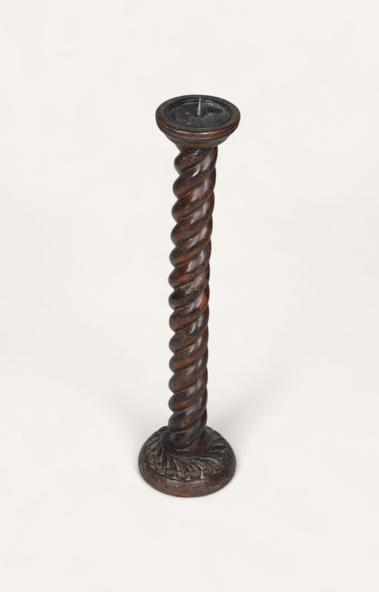 Rust Helix Classic Wooden Candle Stand