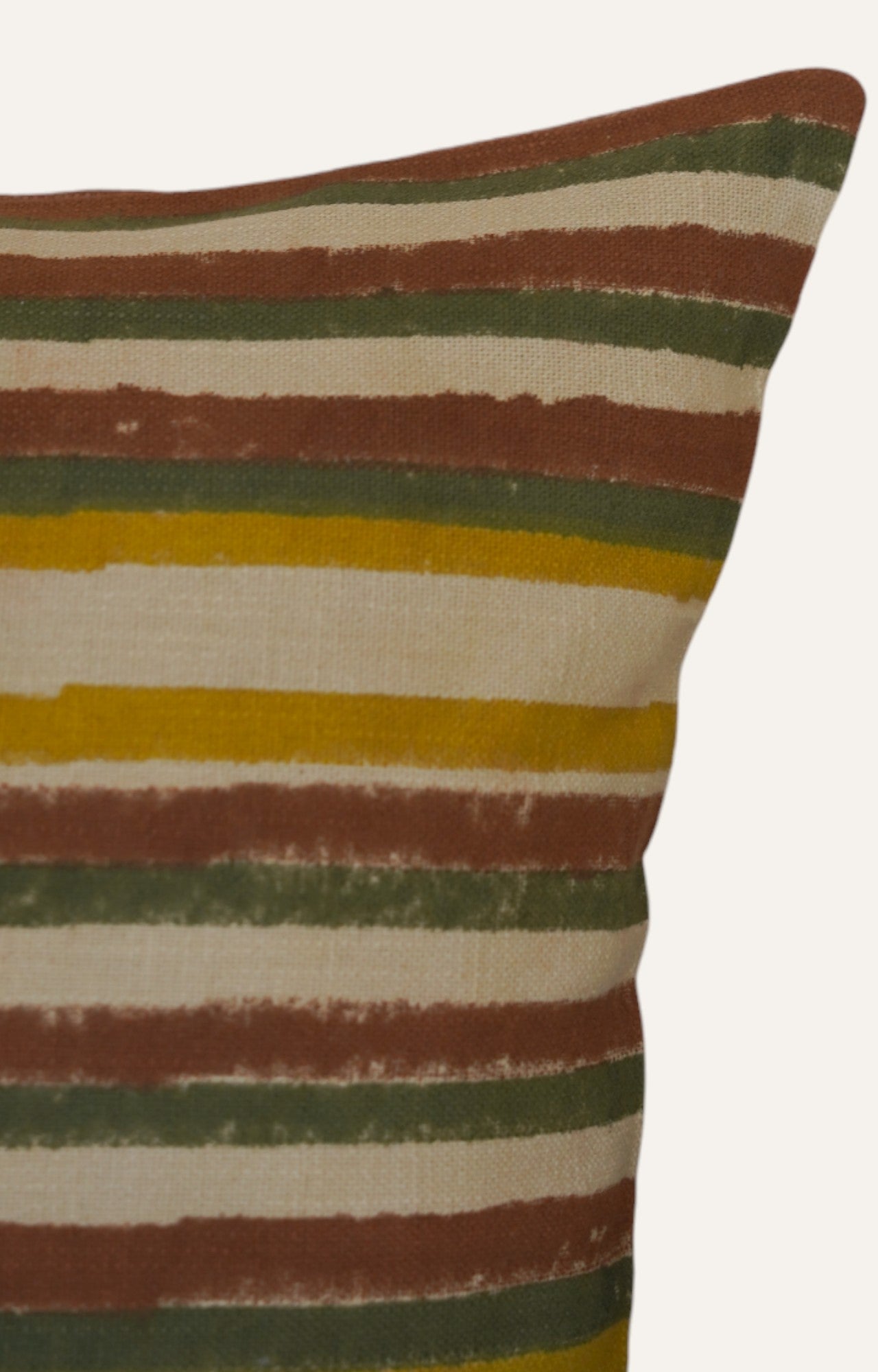 Earth Stripe Cotton Cushion Cover