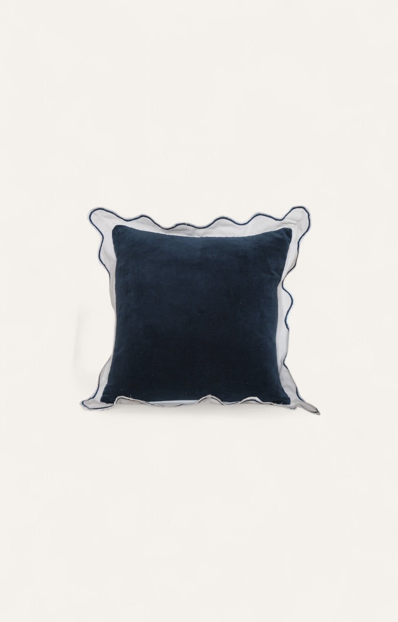 Midnight Velvet Frill Cushion Cover