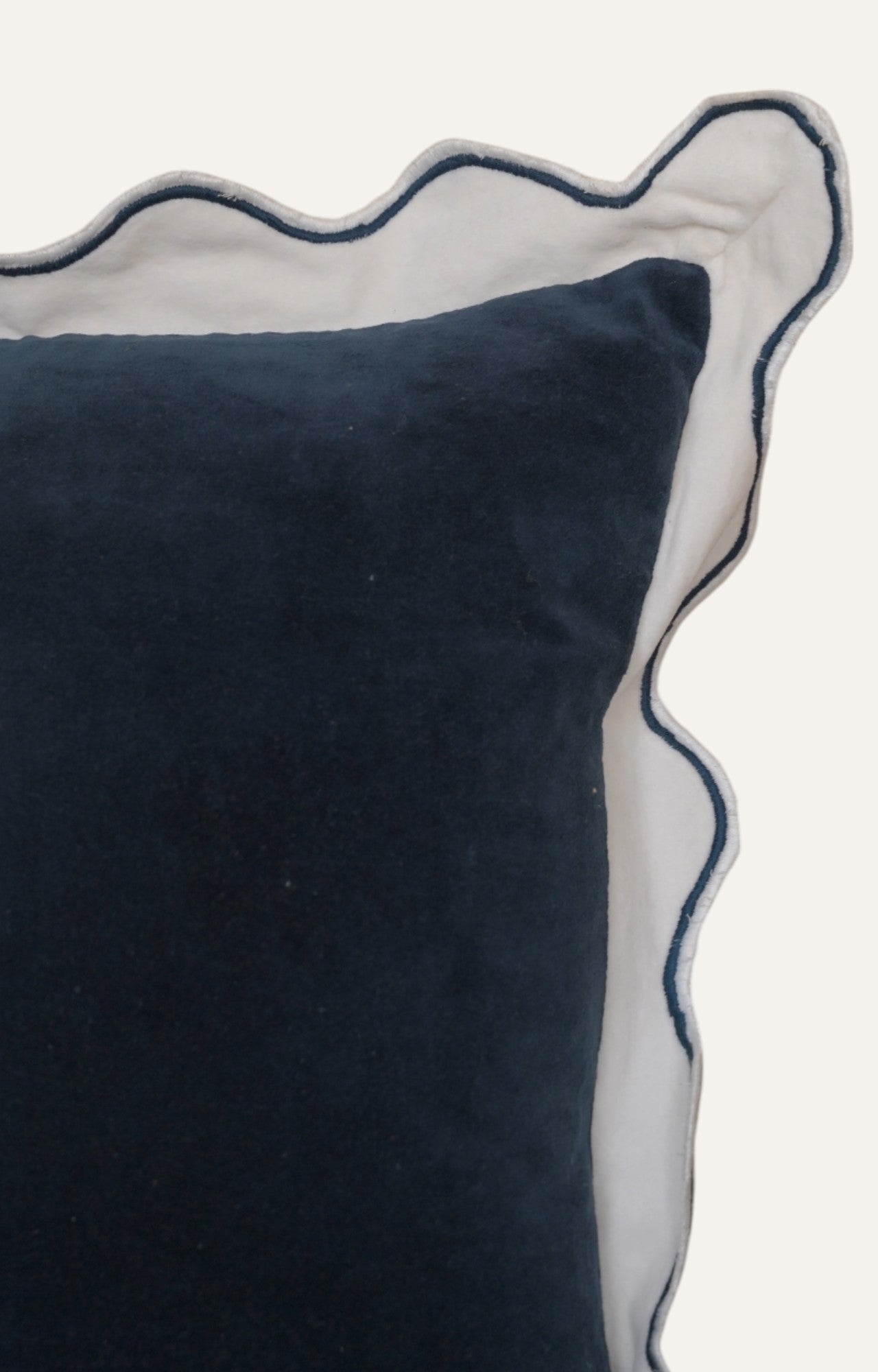 Midnight Velvet Frill Cushion Cover