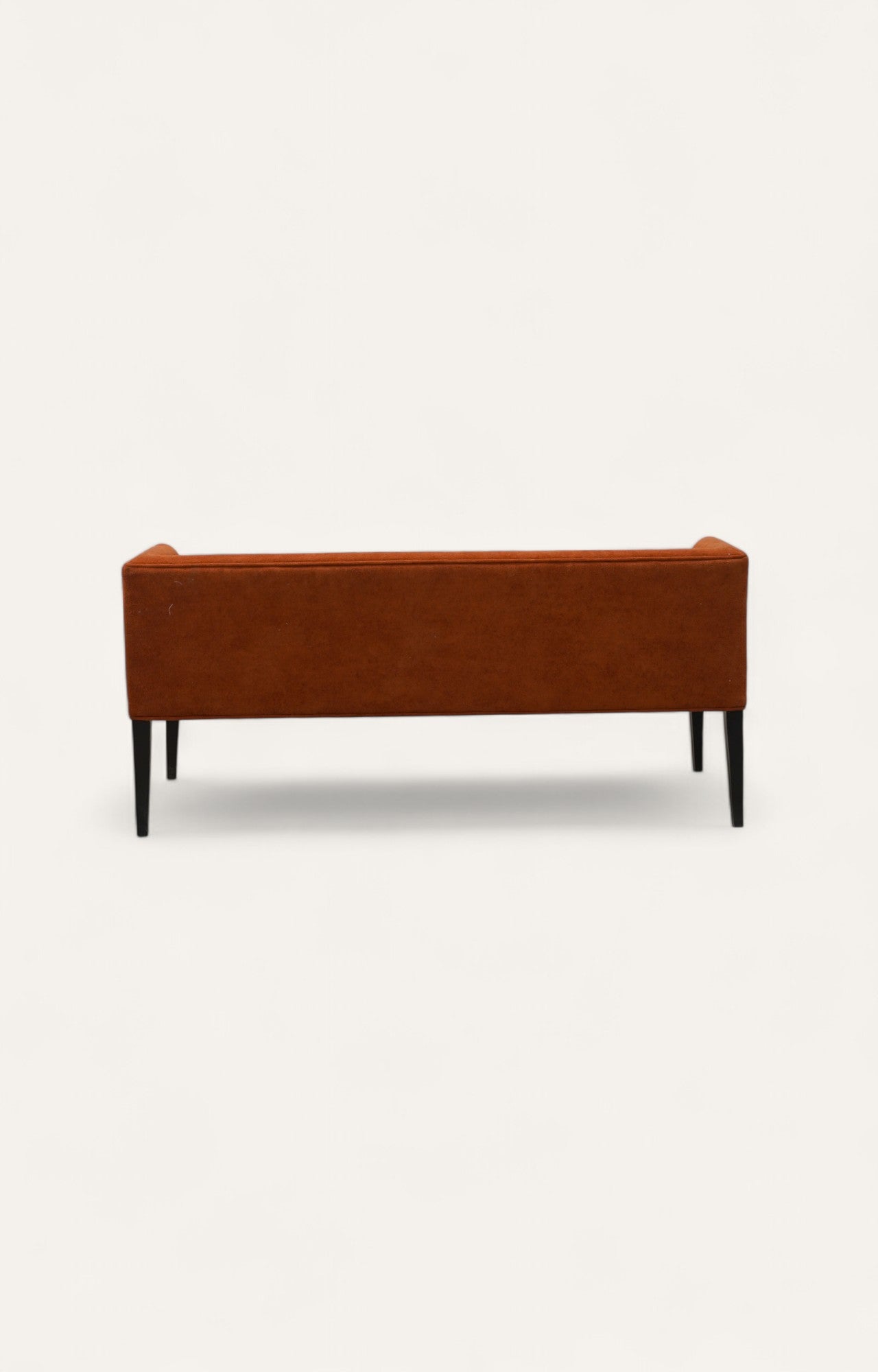 Modern Velvet Sofa in Rust Orange