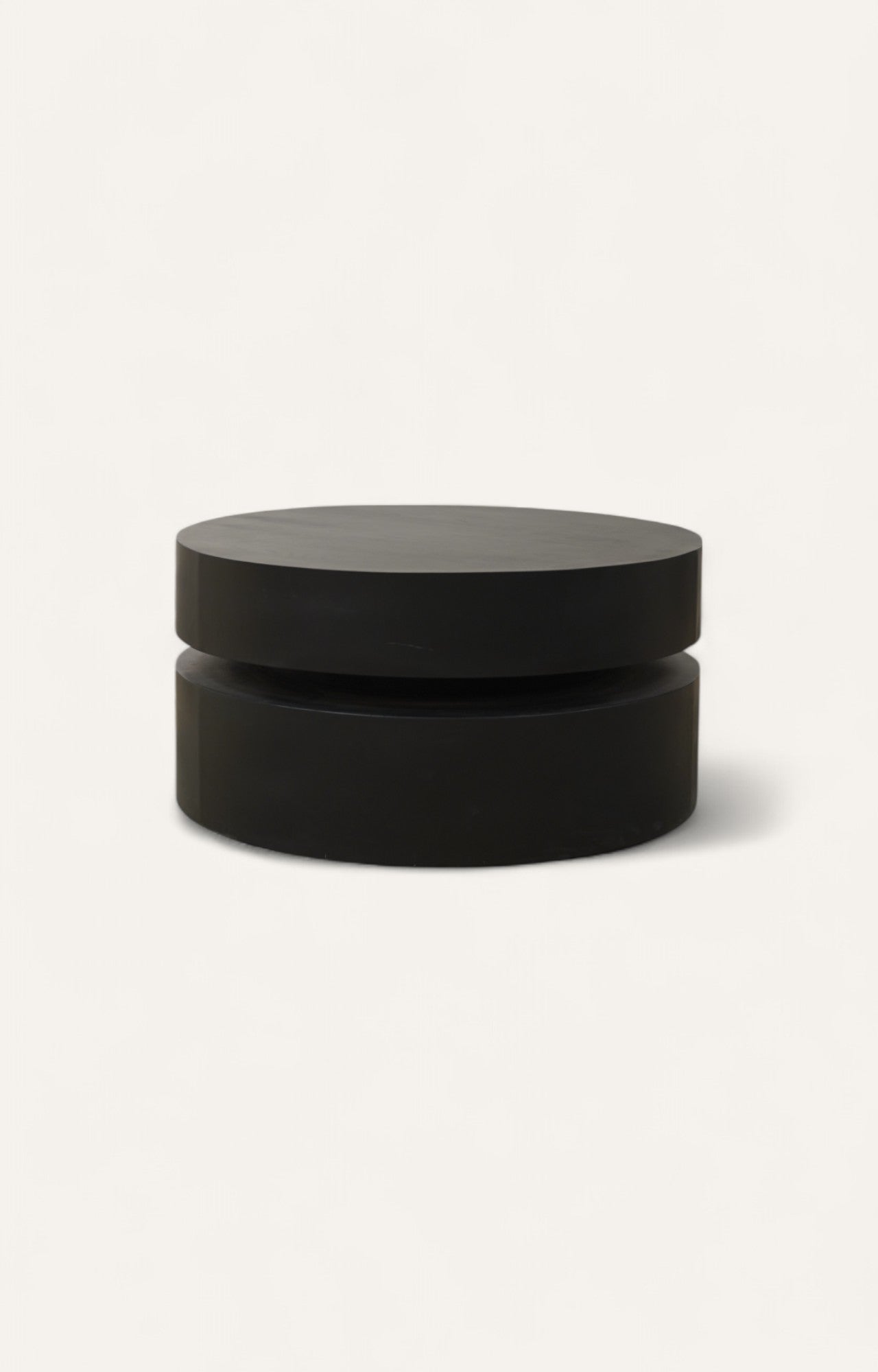 Two-Tier Disc Coffee Table in Black Oak Veneer