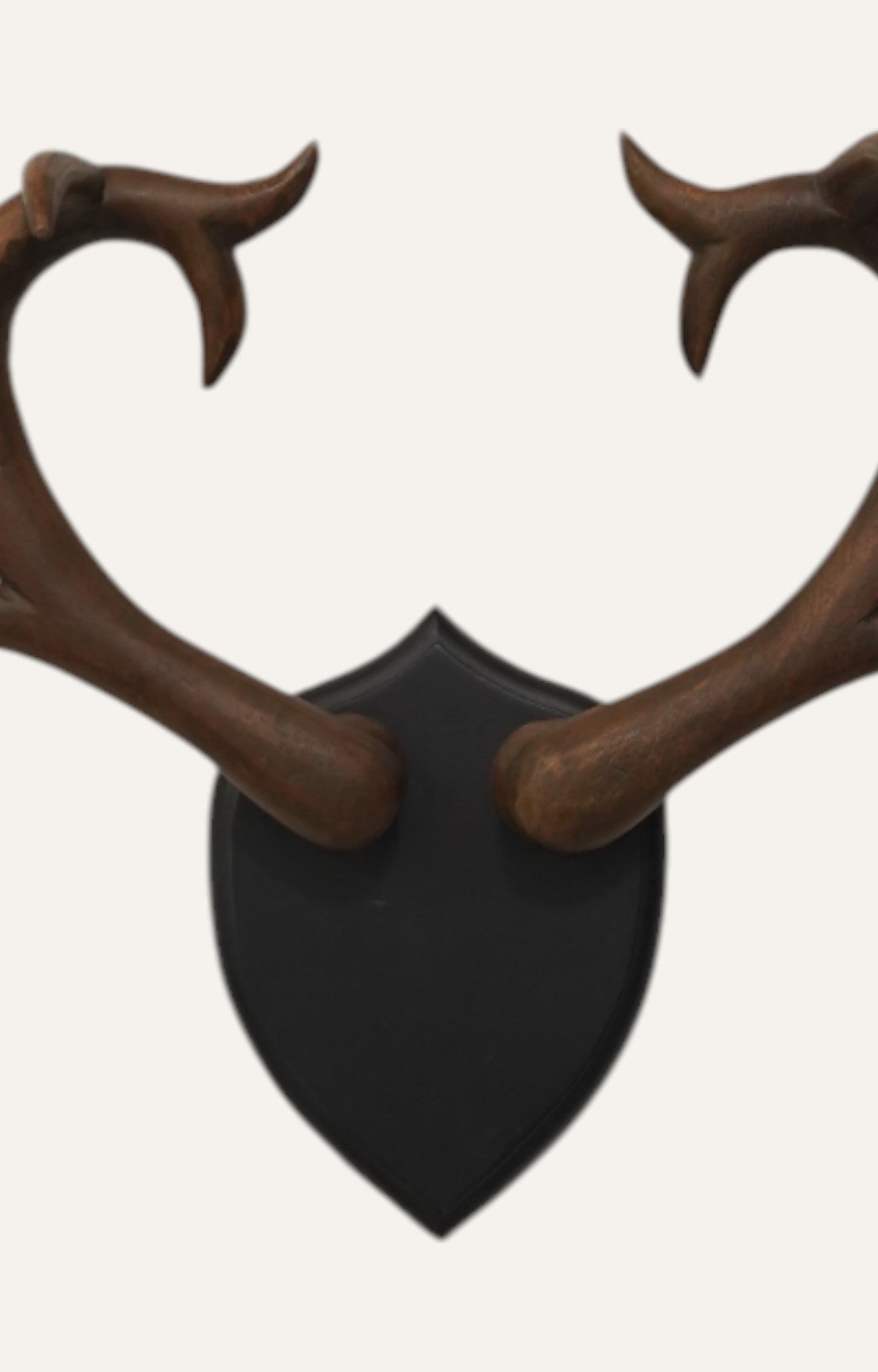 Baroque Curl Wooden Antlers Wall Display