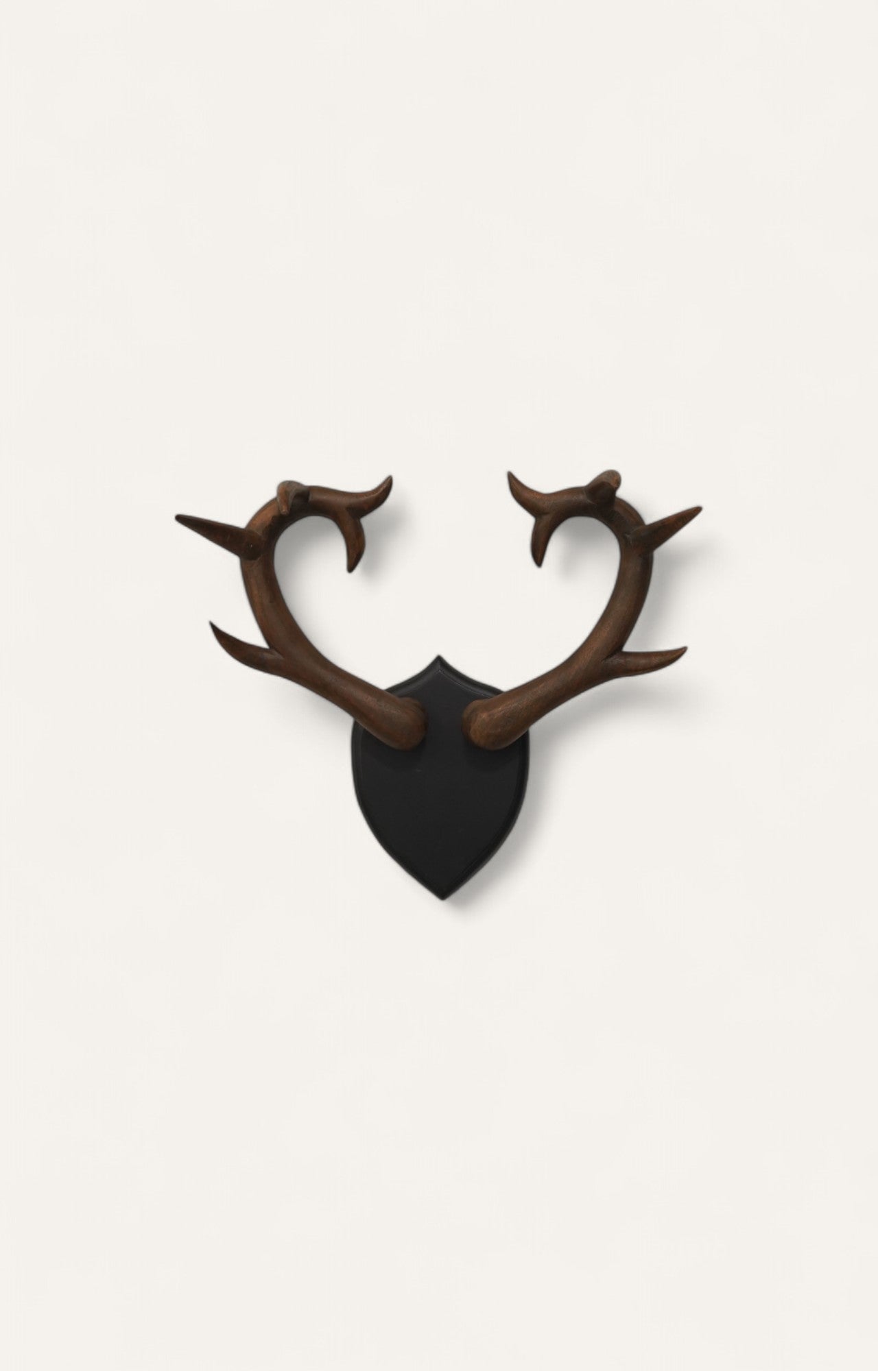 Baroque Curl Wooden Antlers Wall Display