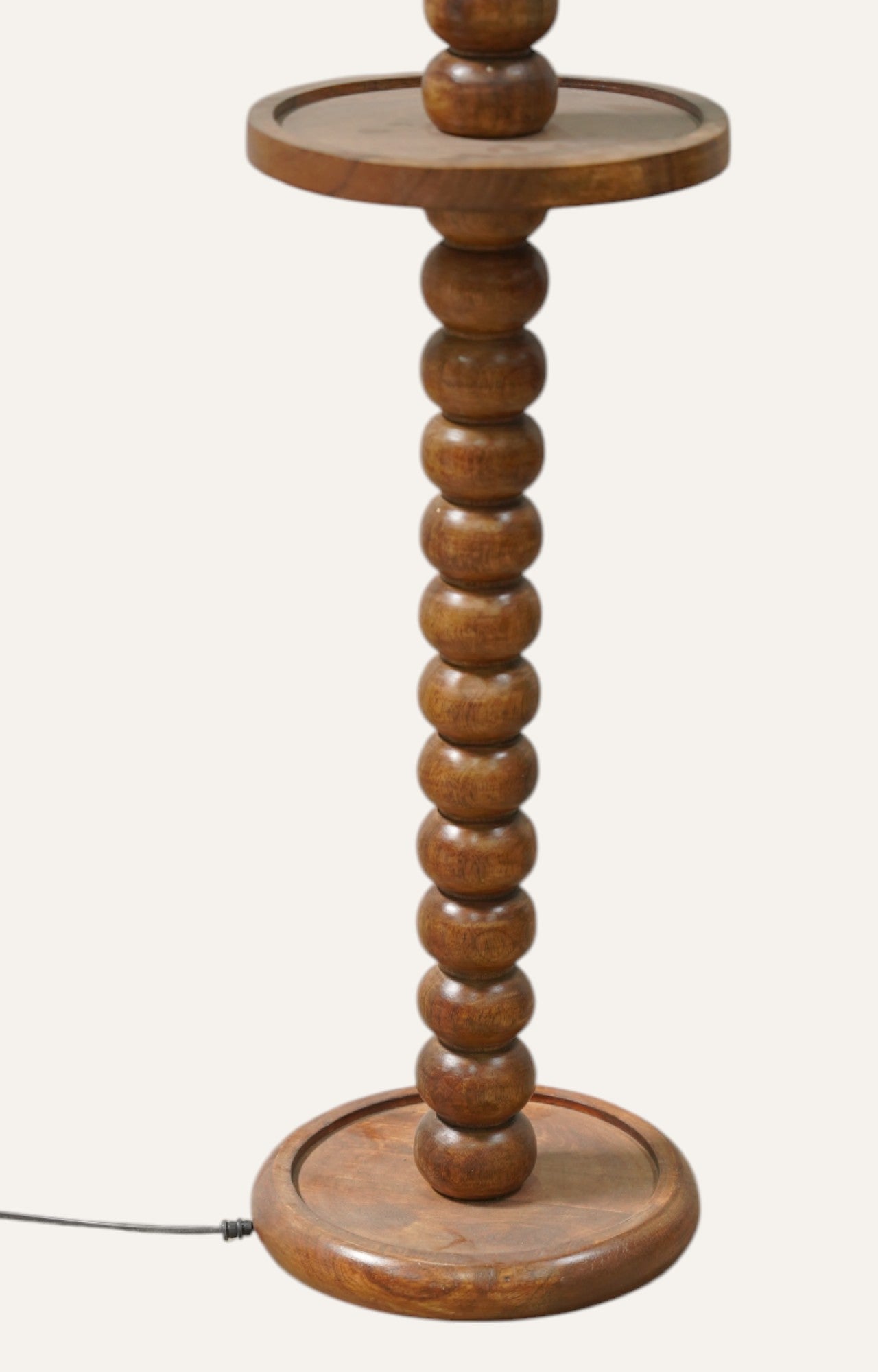 Walnut Tiered Shelf Floor Lamp