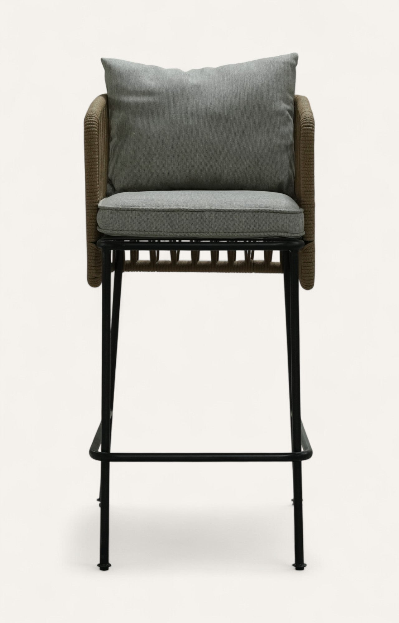 Rope Weave Bar Stool with Cushion