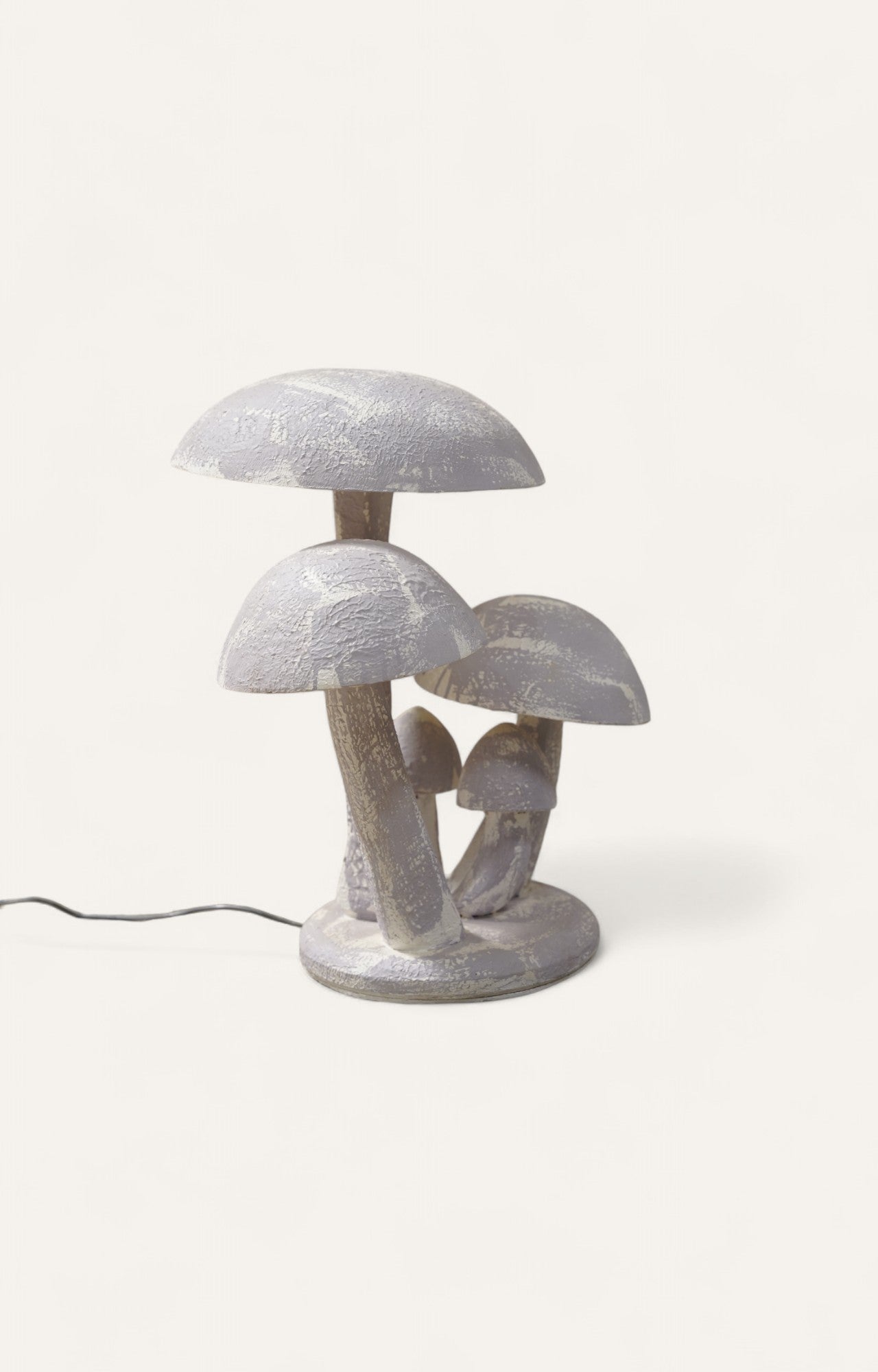 Mushroom Floor Lamp in White & Patina