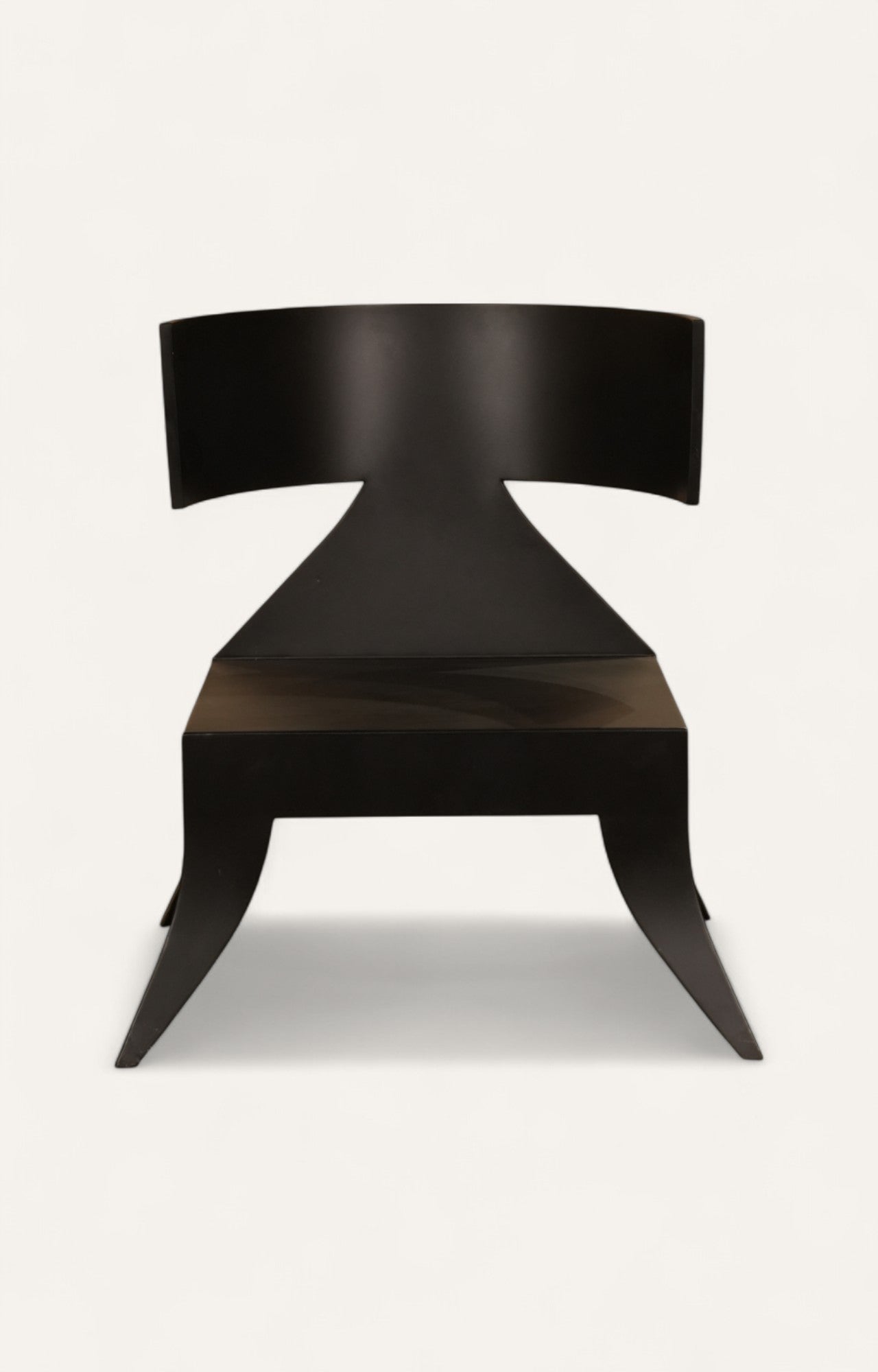 Sculptural Black Acacia Lounge Chair