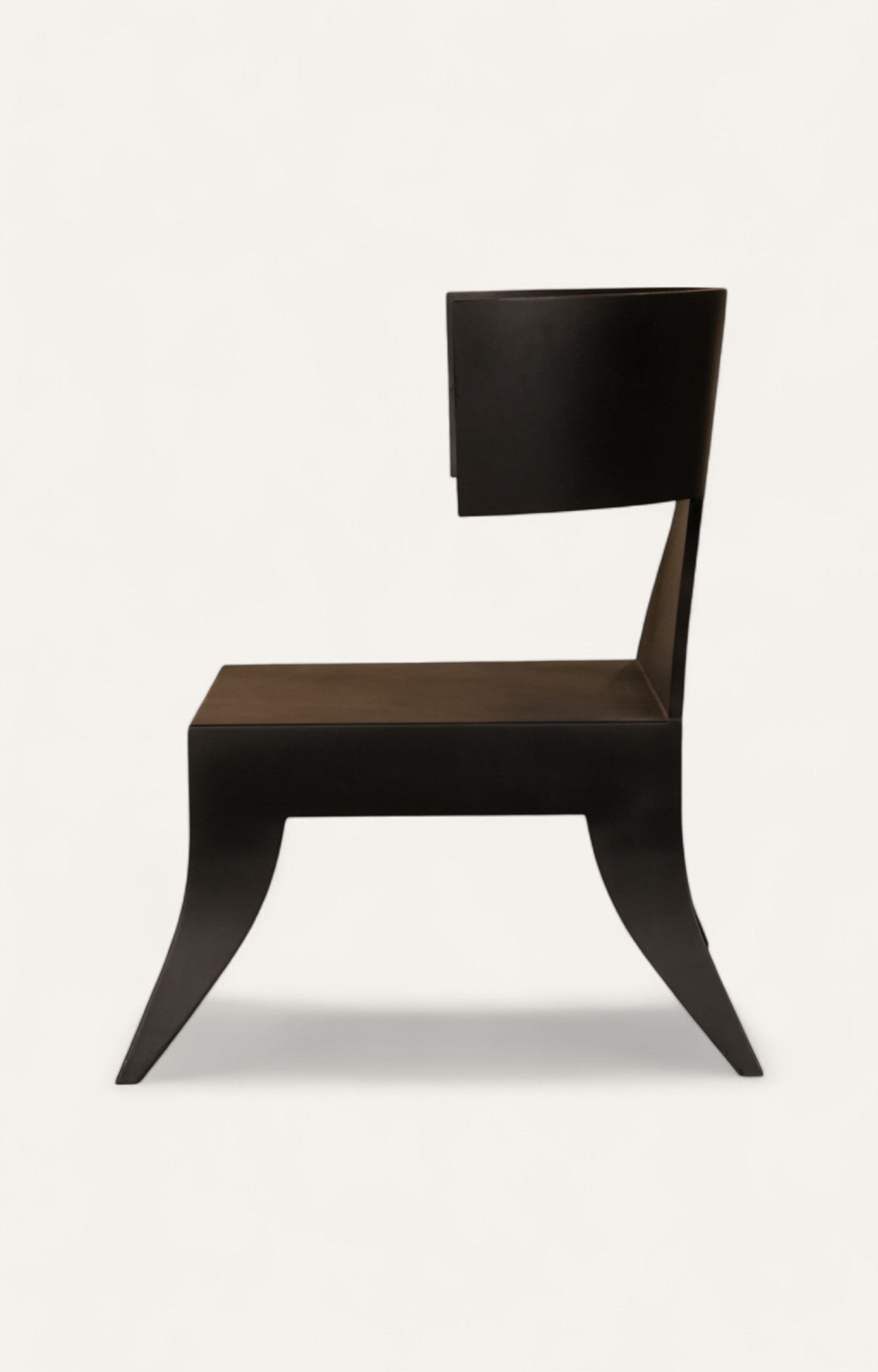 Sculptural Black Acacia Lounge Chair