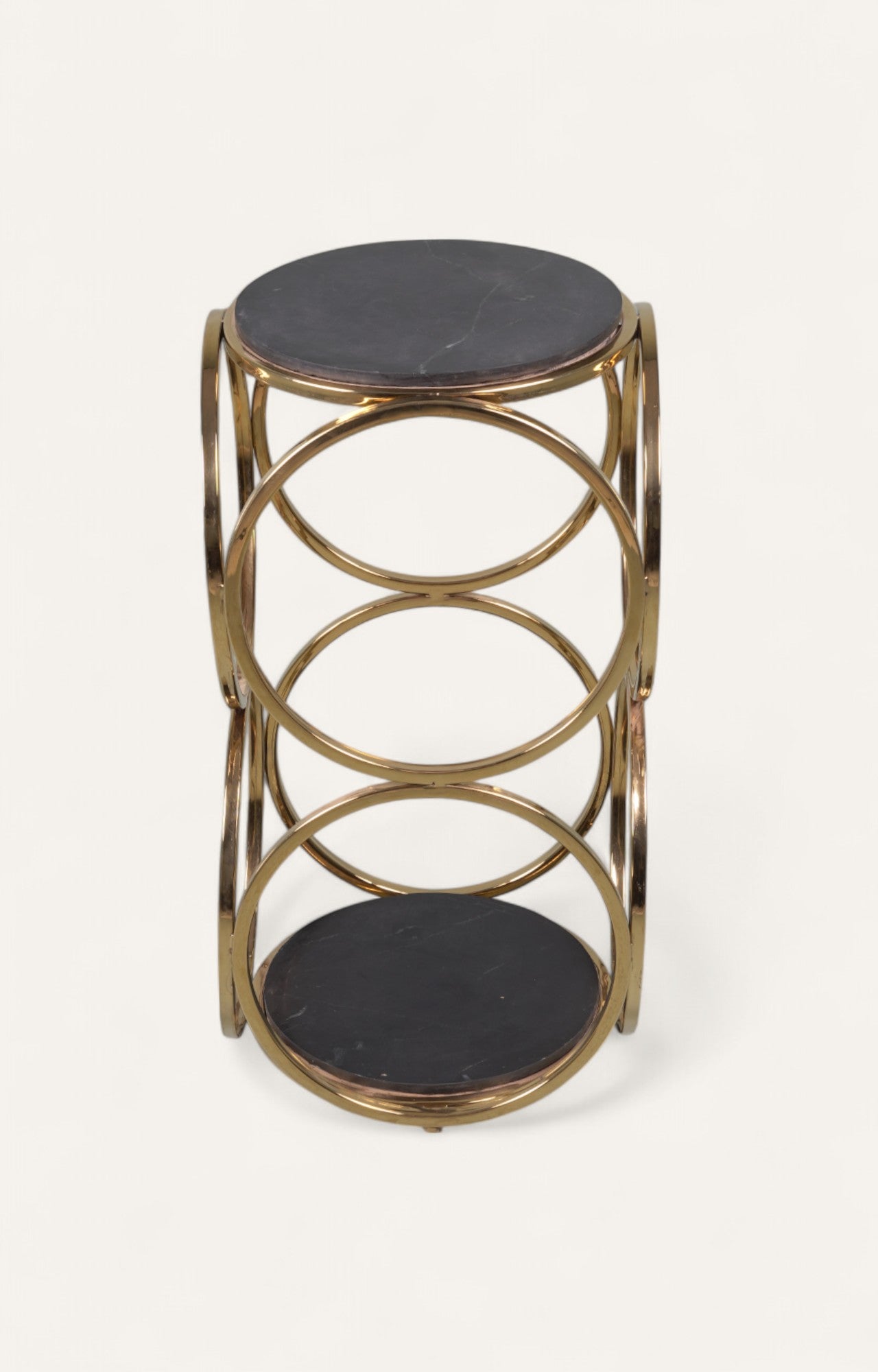 Coated side table With Marble Top