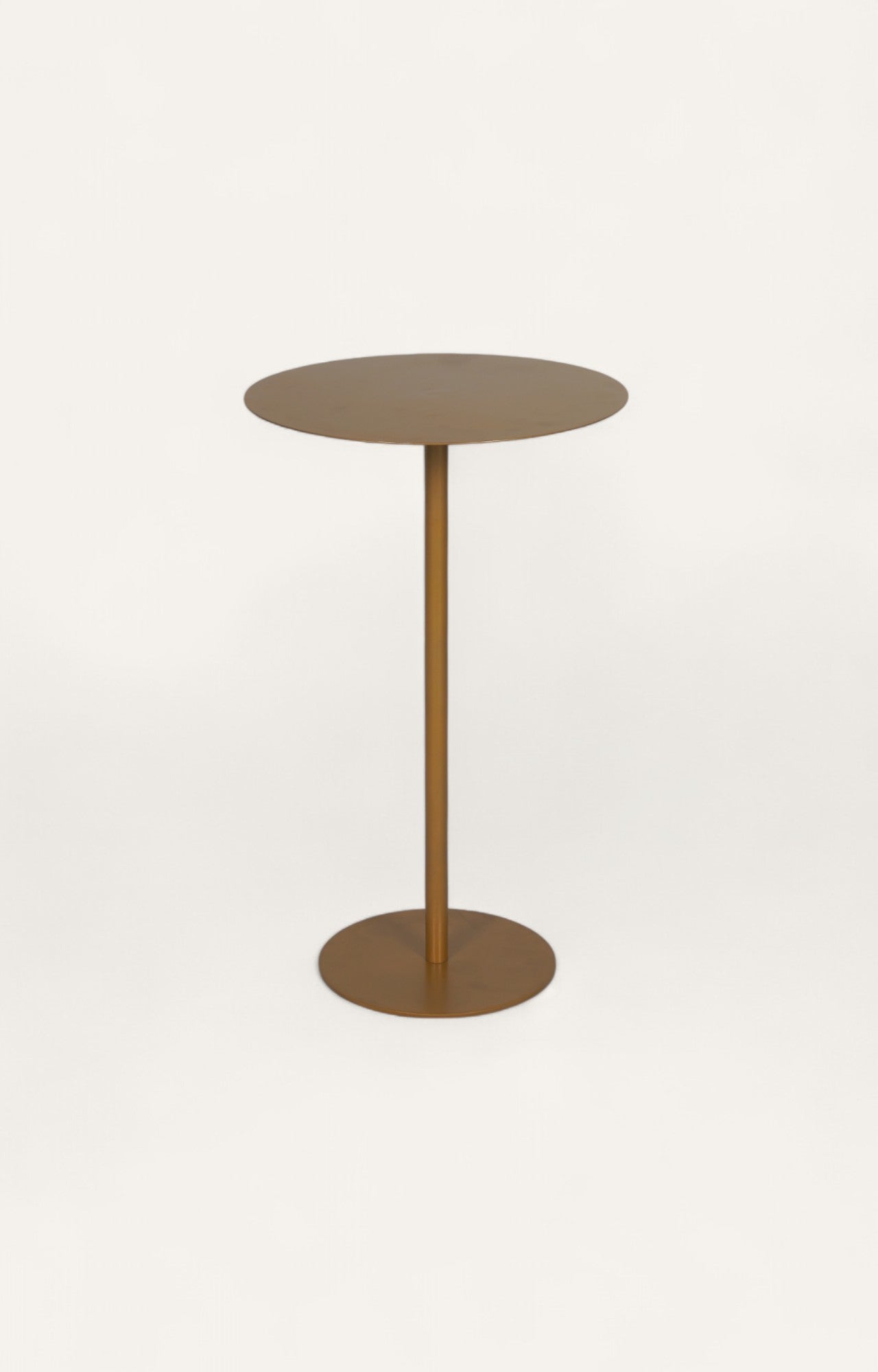 Sleek Golden Circular Accent Peg Table
