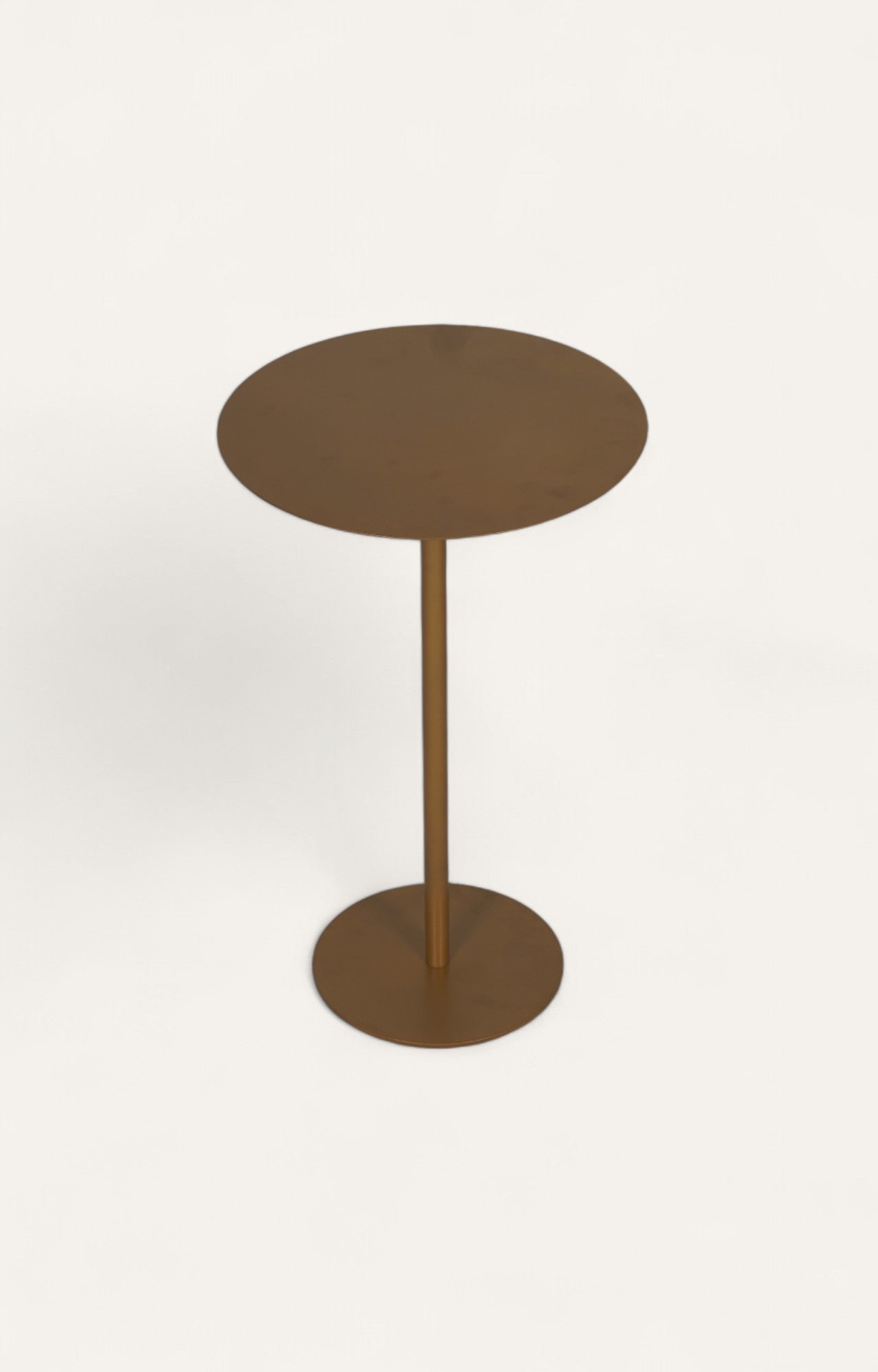 Sleek Golden Circular Accent Peg Table