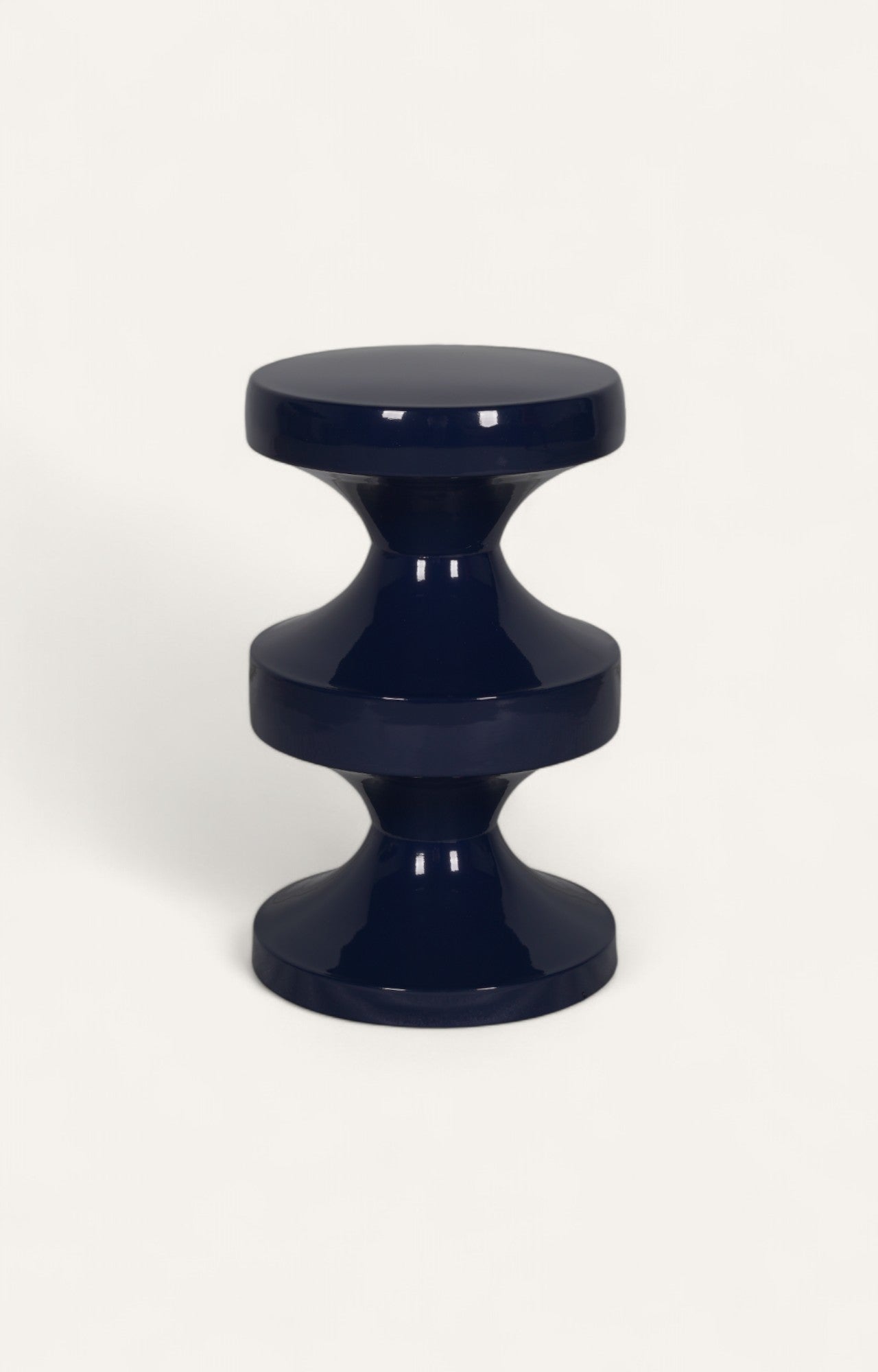 Three-Tiered Teal Hourglass Fiber Table