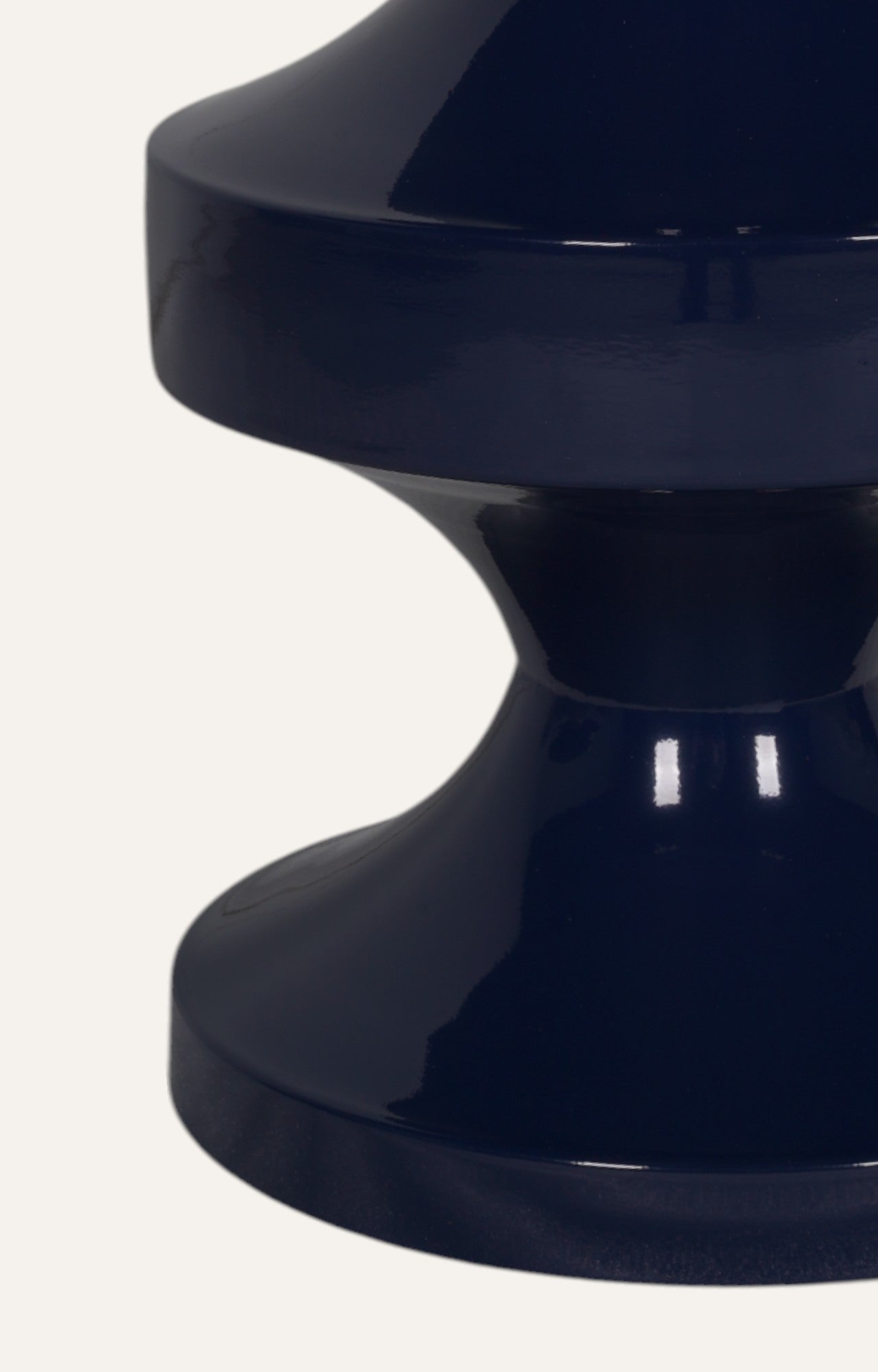 Three-Tiered Teal Hourglass Fiber Table