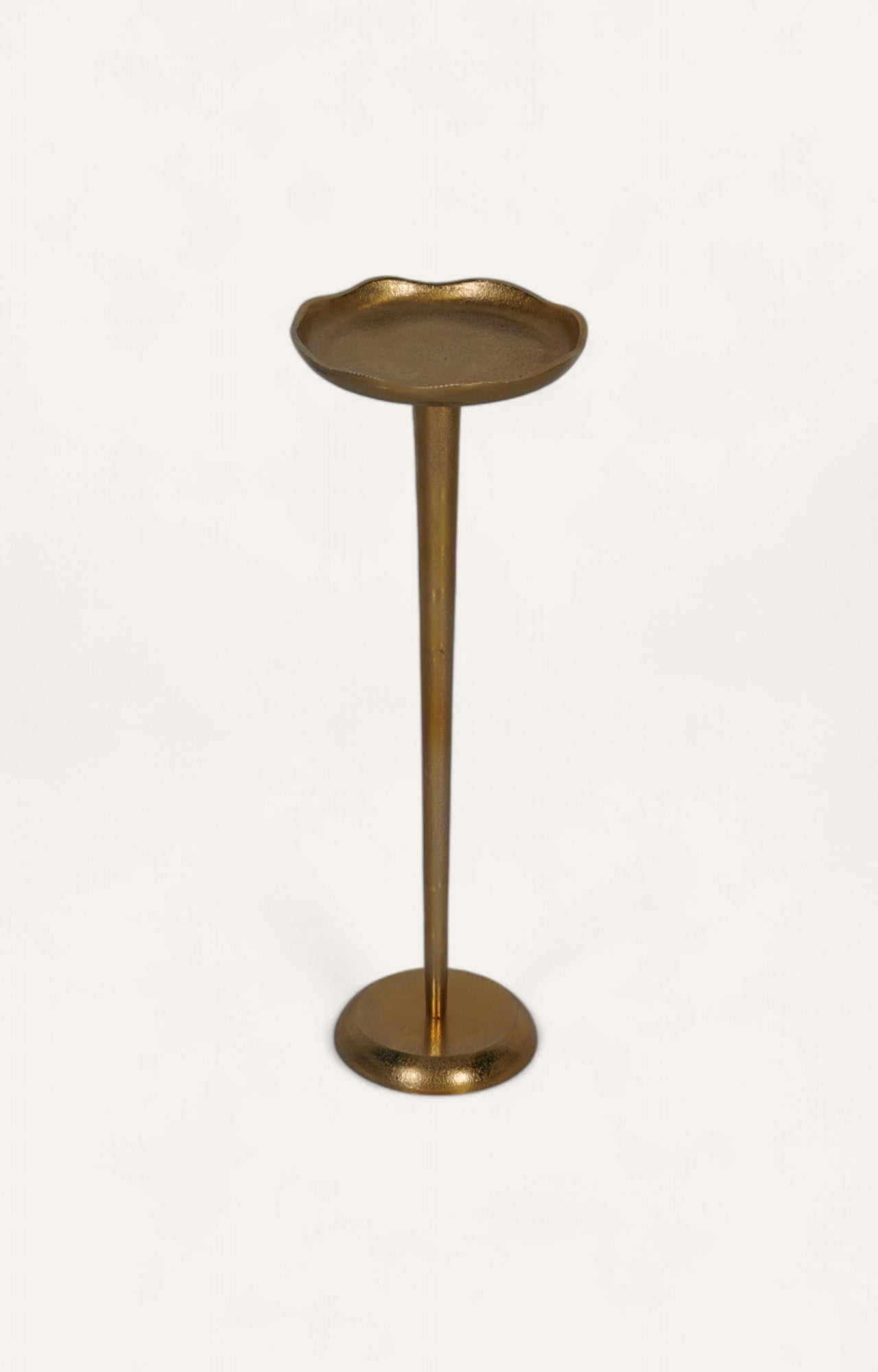 Tall Tray Accent Peg Table in Burnished Gold
