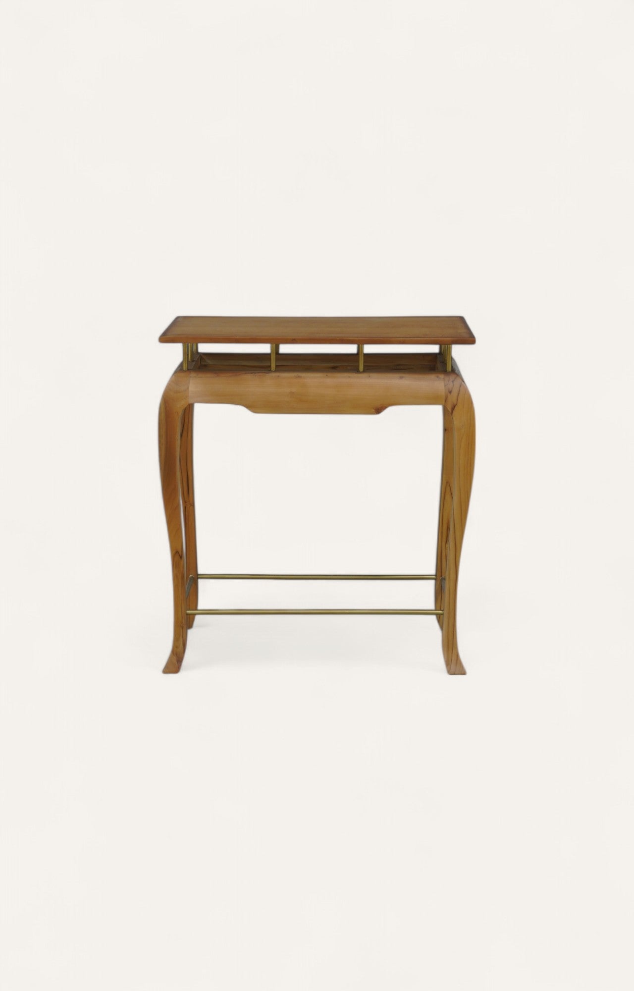 Arched Leg Console Table in Walnut Finish